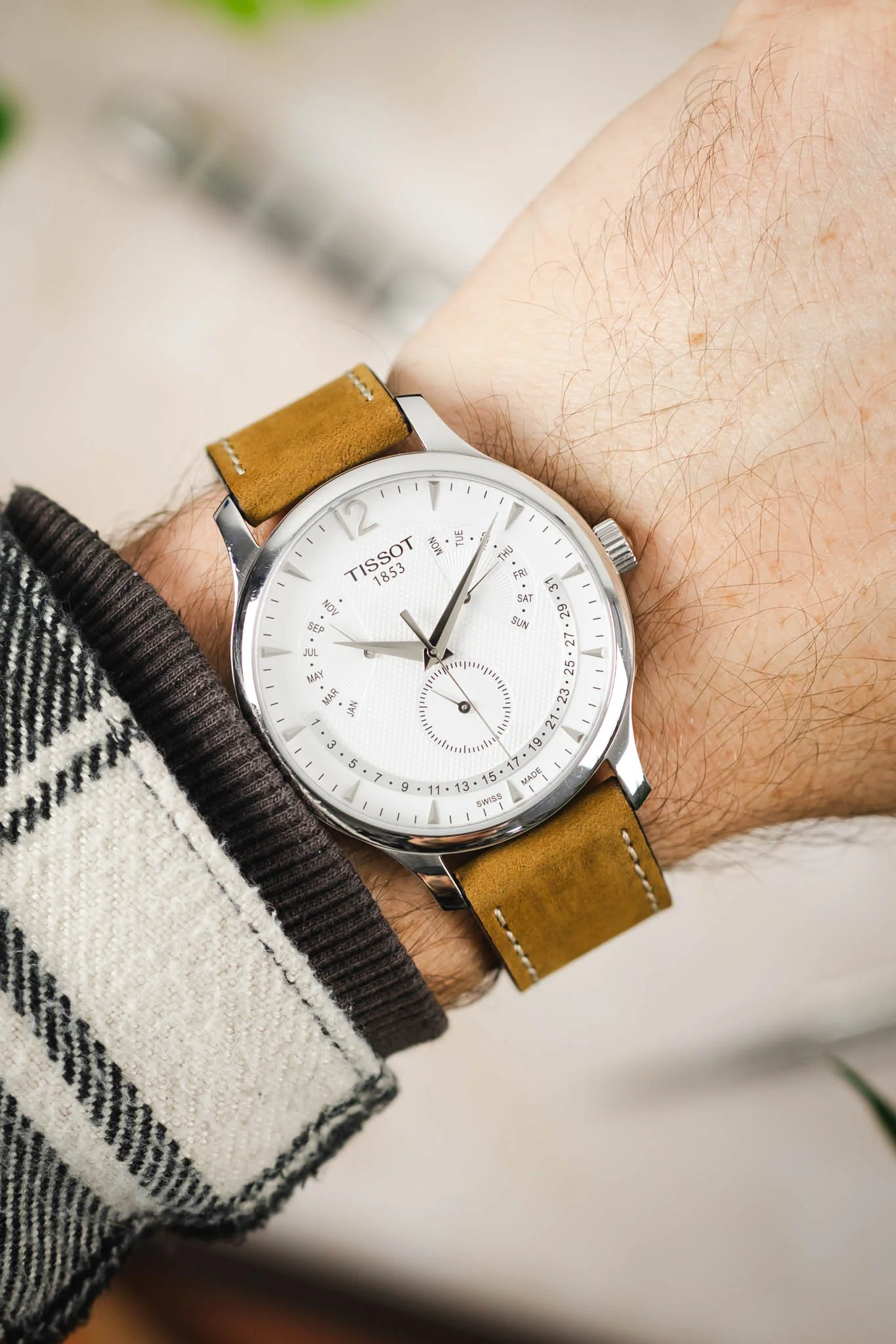 Di-Modell NEVADA Leather Watch Strap in GOLD BROWN - Image 2