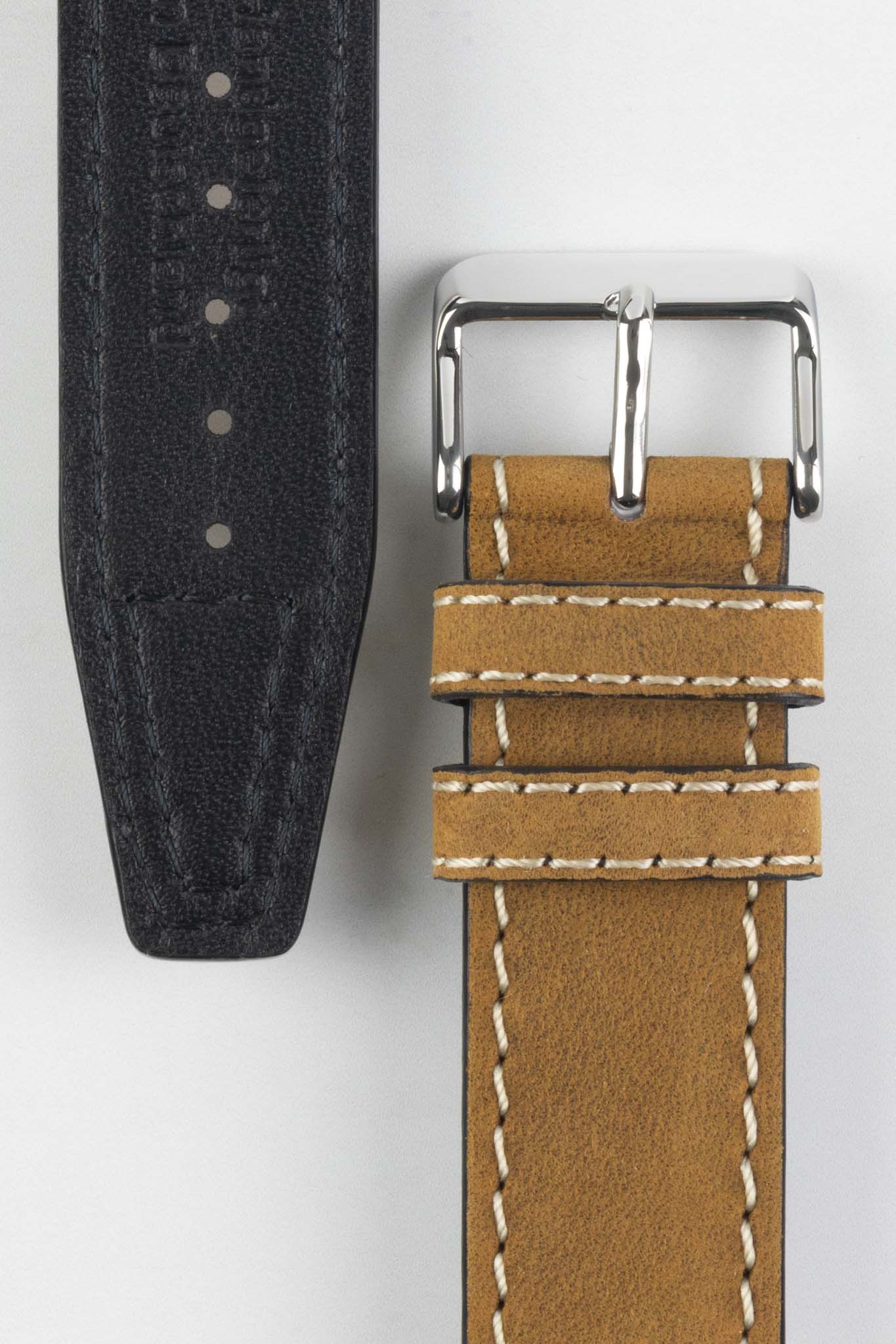 Di-Modell NEVADA Leather Watch Strap in GOLD BROWN - Image 3