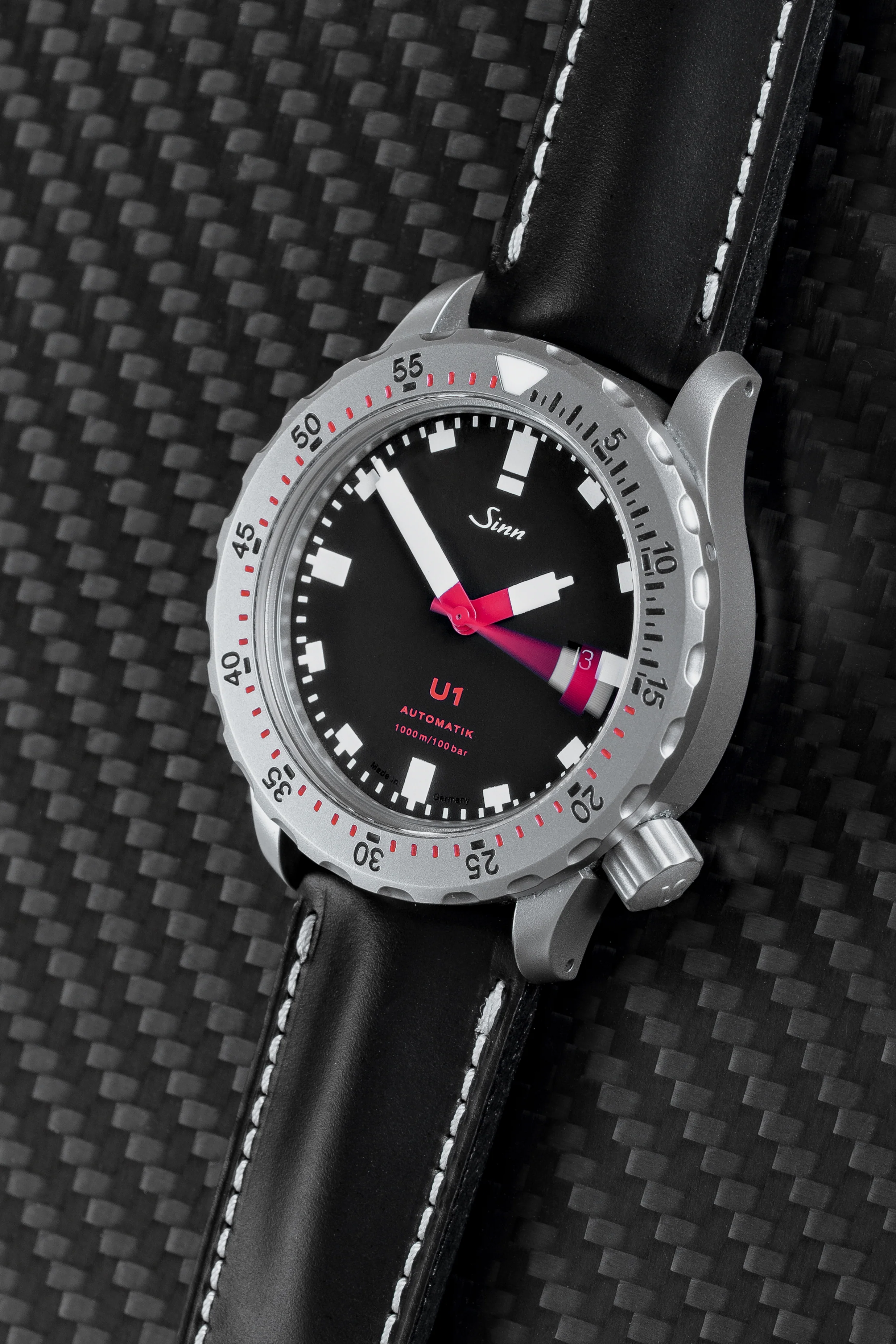 Di-Modell OFFROAD Calfskin Leather Watch Strap in BLACK - Image 2