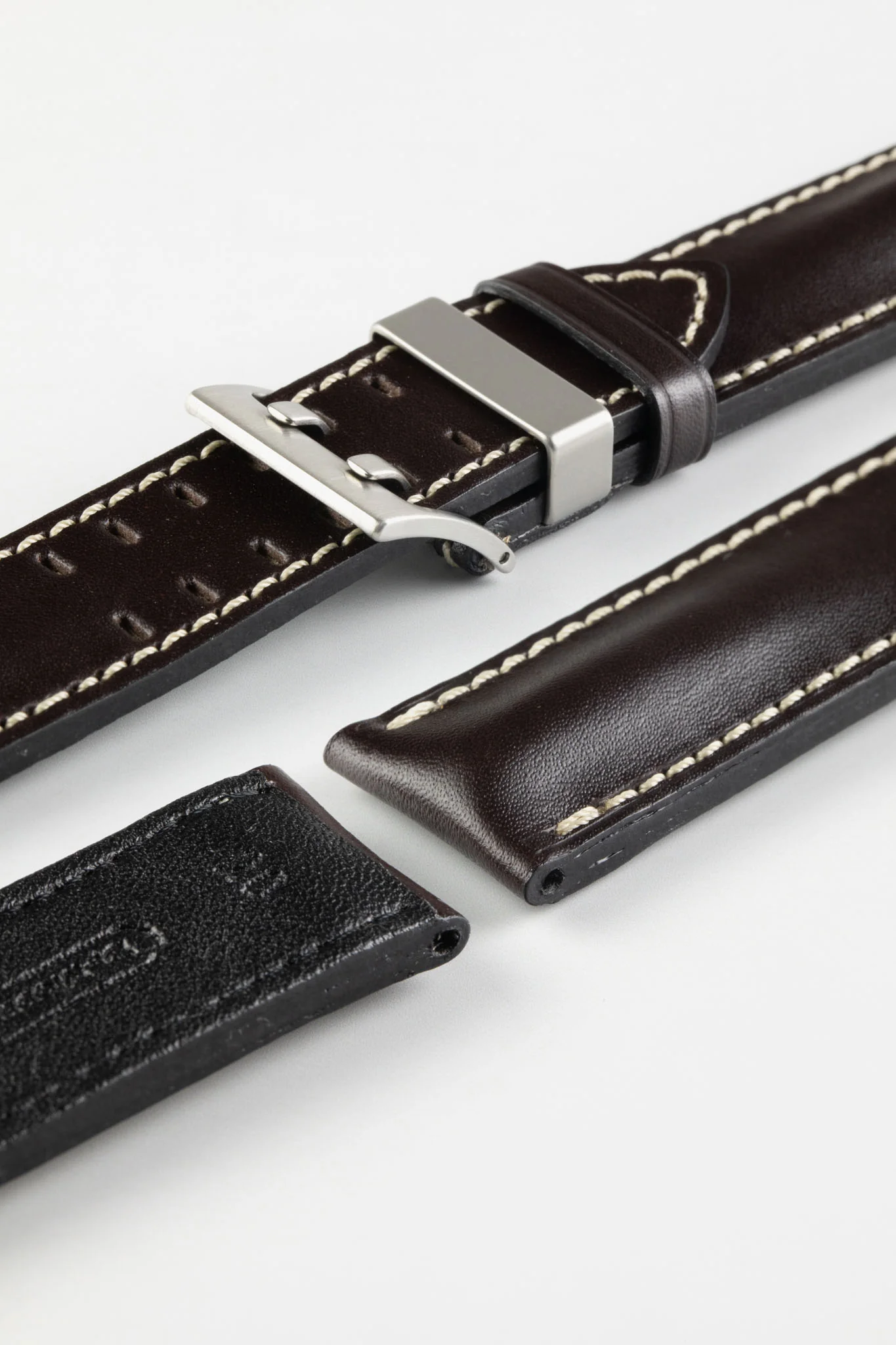 Di-Modell OFFROAD Calfskin Leather Watch Strap in BROWN - Image 5
