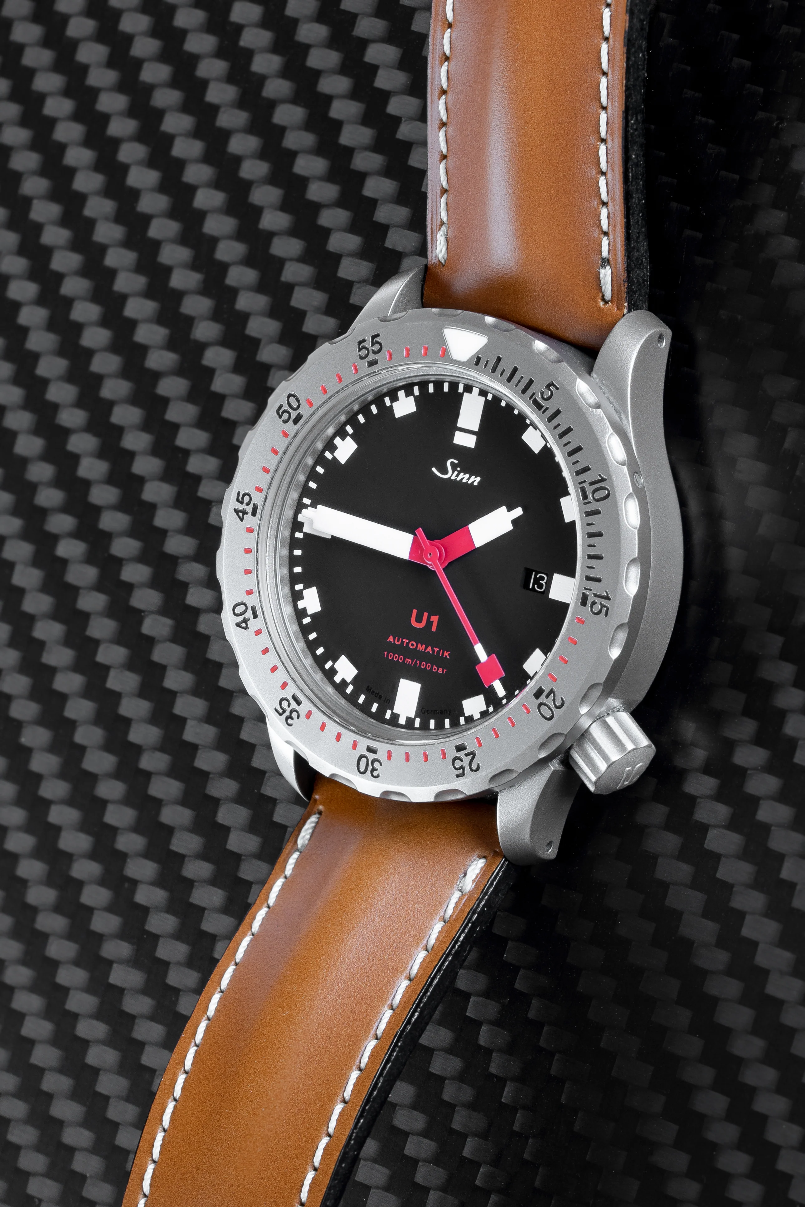 Di-Modell OFFROAD Calfskin Leather Watch Strap in GOLD BROWN - Image 2