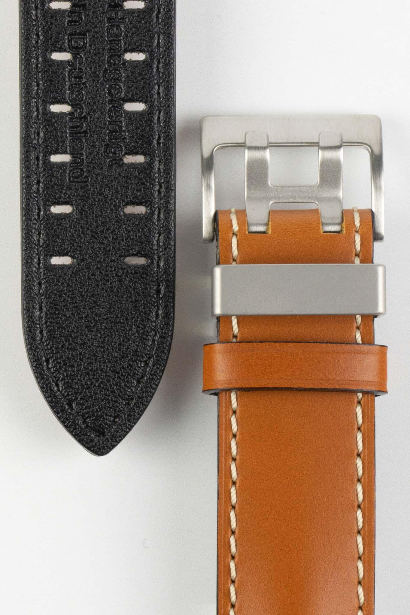 Di-Modell OFFROAD Calfskin Leather Watch Strap in GOLD BROWN - Image 3