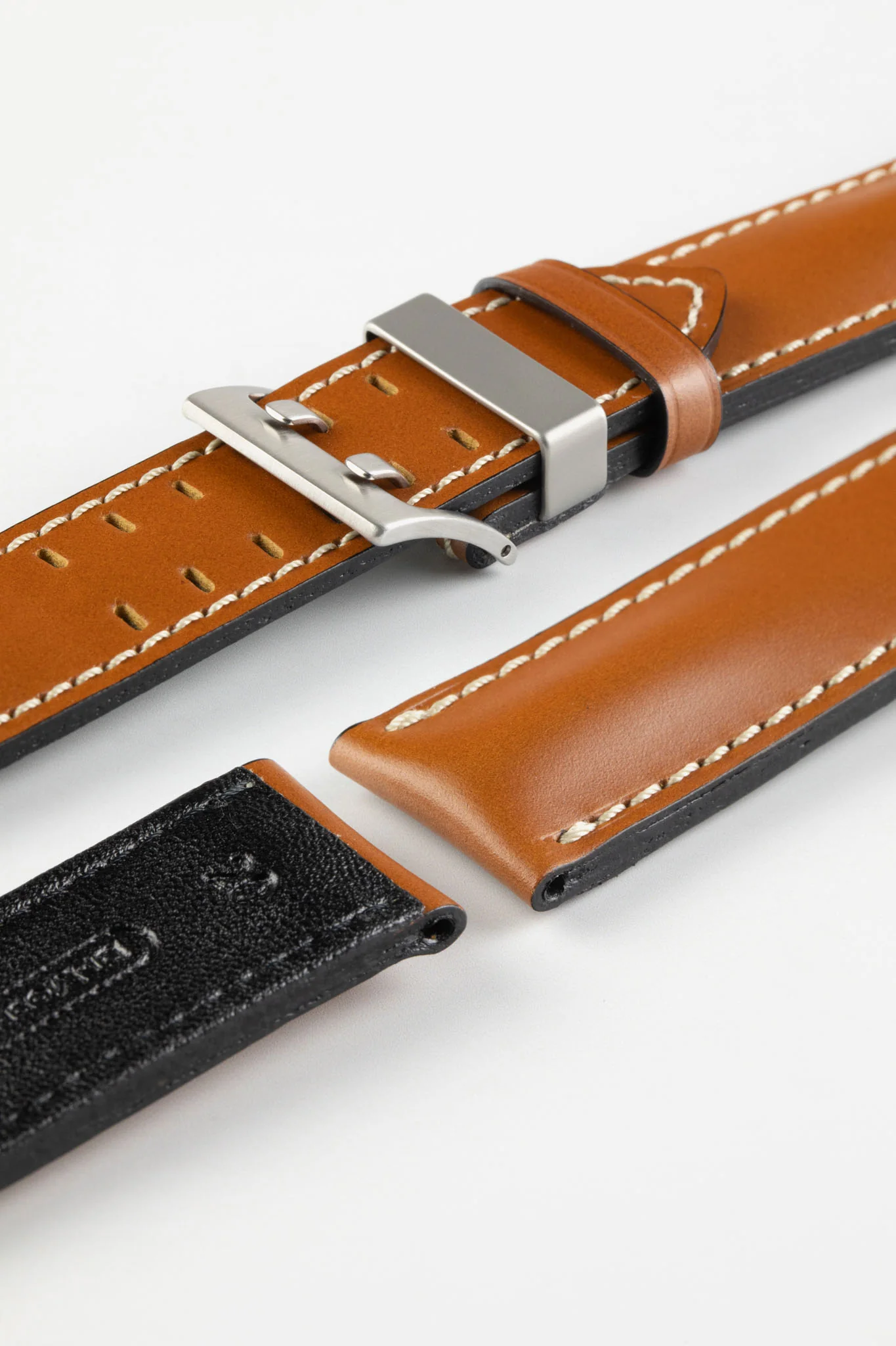 Di-Modell OFFROAD Calfskin Leather Watch Strap in GOLD BROWN - Image 5