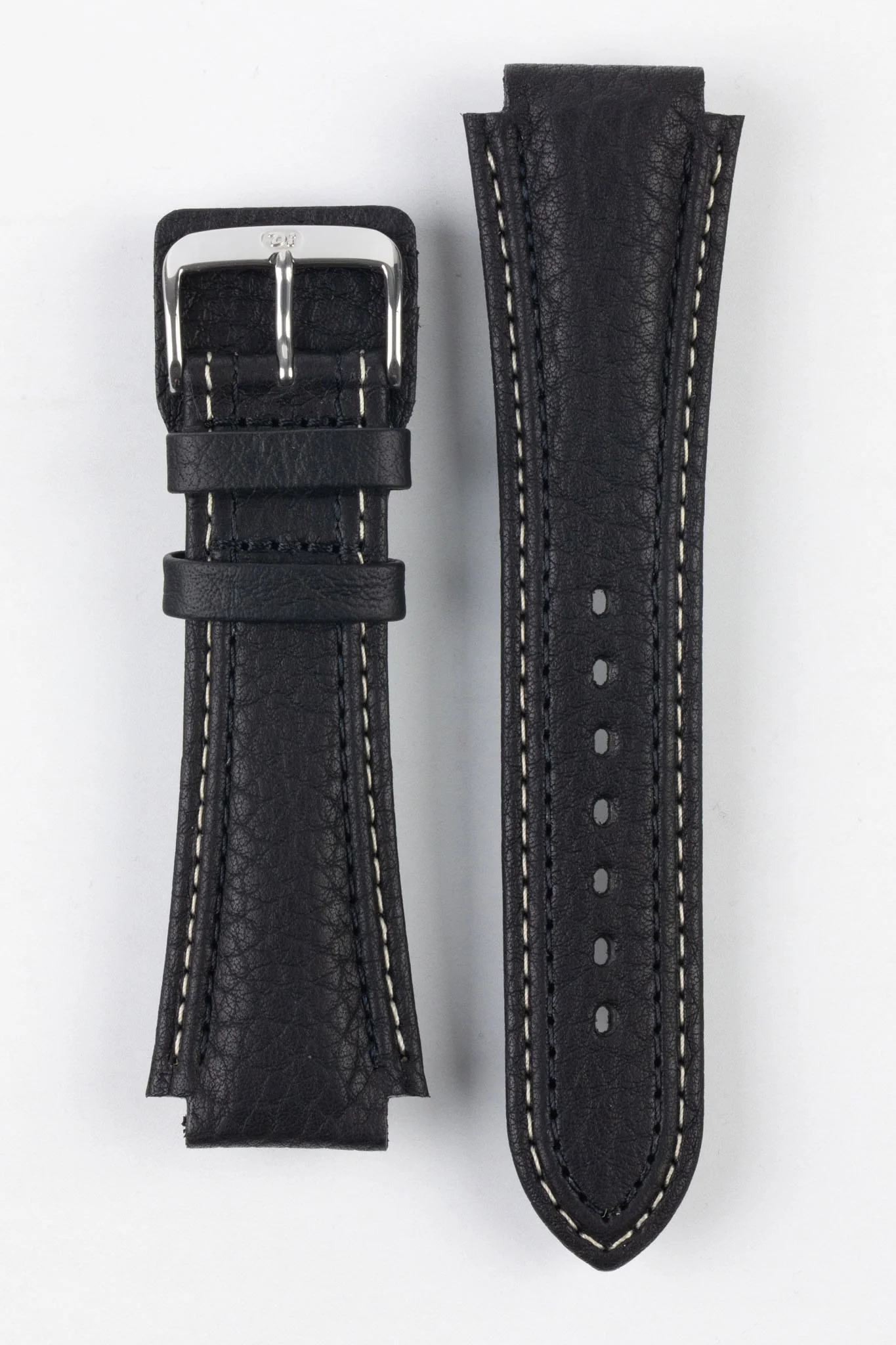 Di-Modell PILOT Waterproof Leather Watch Strap in BLACK - Image 6