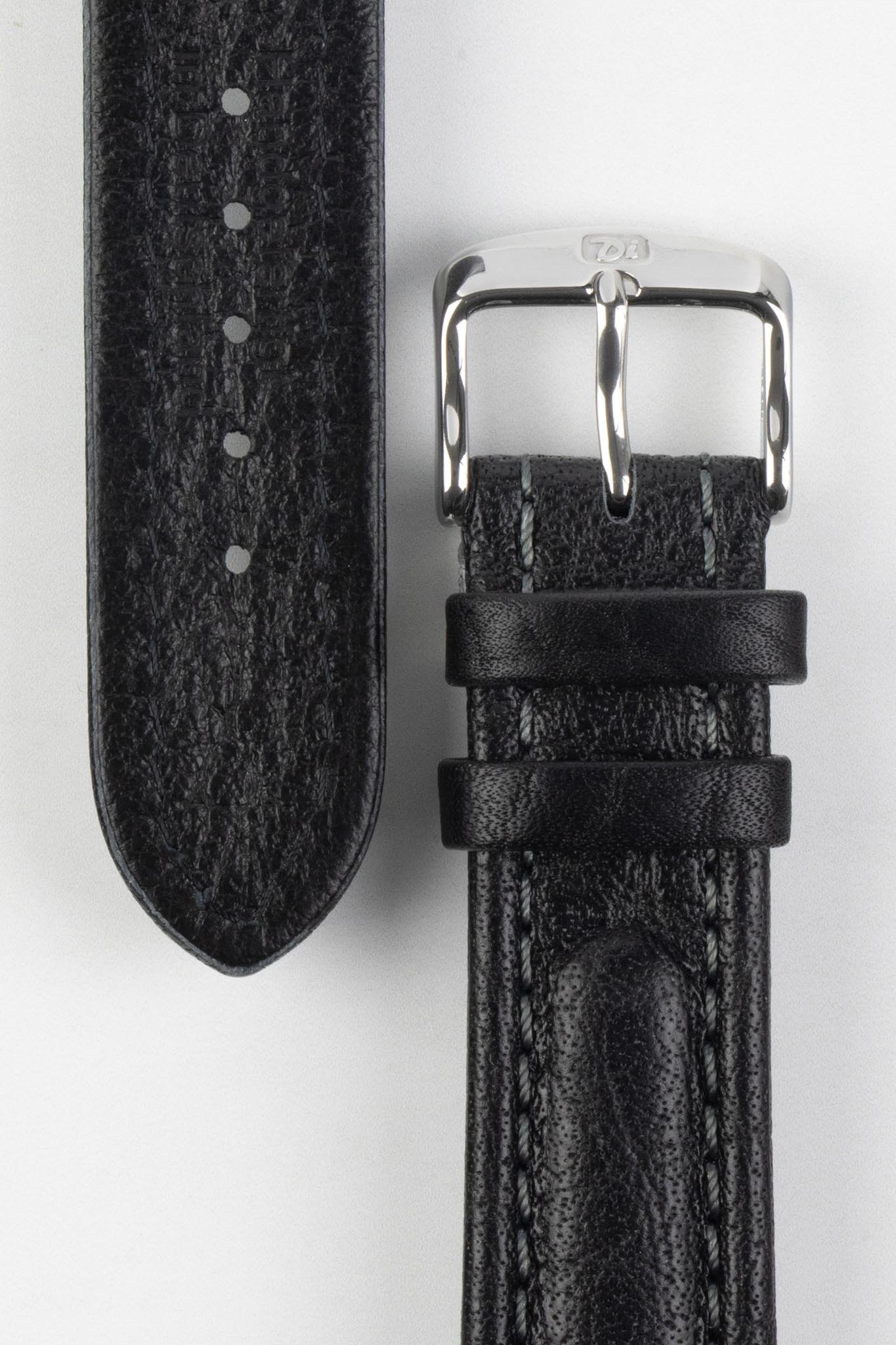 Di-Modell POLO SHERPA Waterproof Padded Leather Watch Strap in BLACK - Image 3