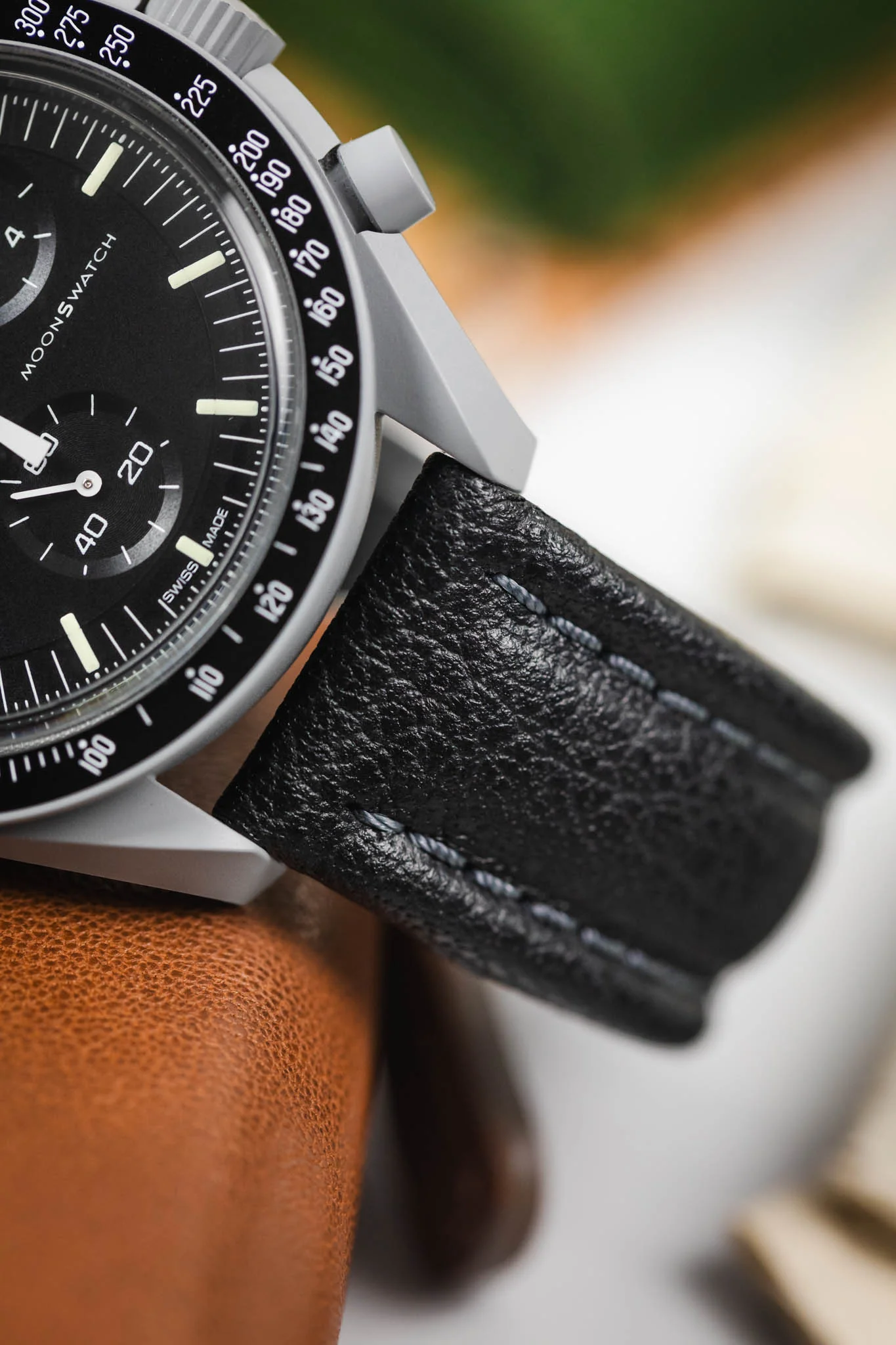 Di-Modell POLO SHERPA Waterproof Padded Leather Watch Strap in BLACK - Image 6