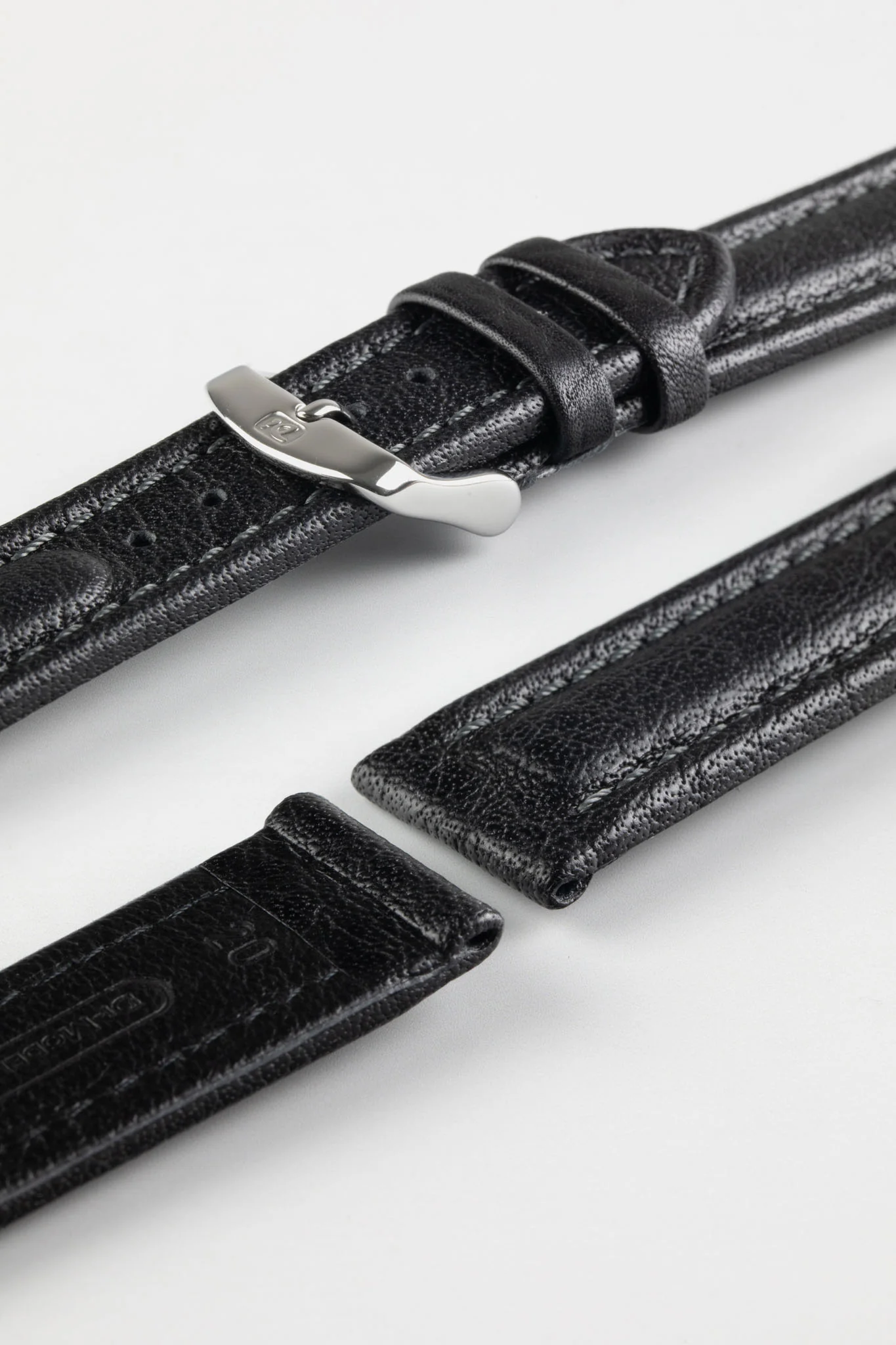 Di-Modell POLO SHERPA Waterproof Padded Leather Watch Strap in BLACK - Image 8