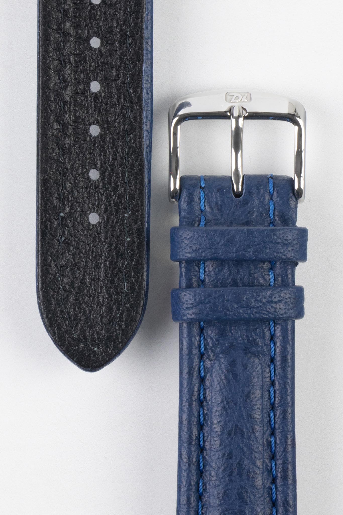 Di-Modell POLO SHERPA Waterproof Padded Leather Watch Strap in BLUE - Image 3
