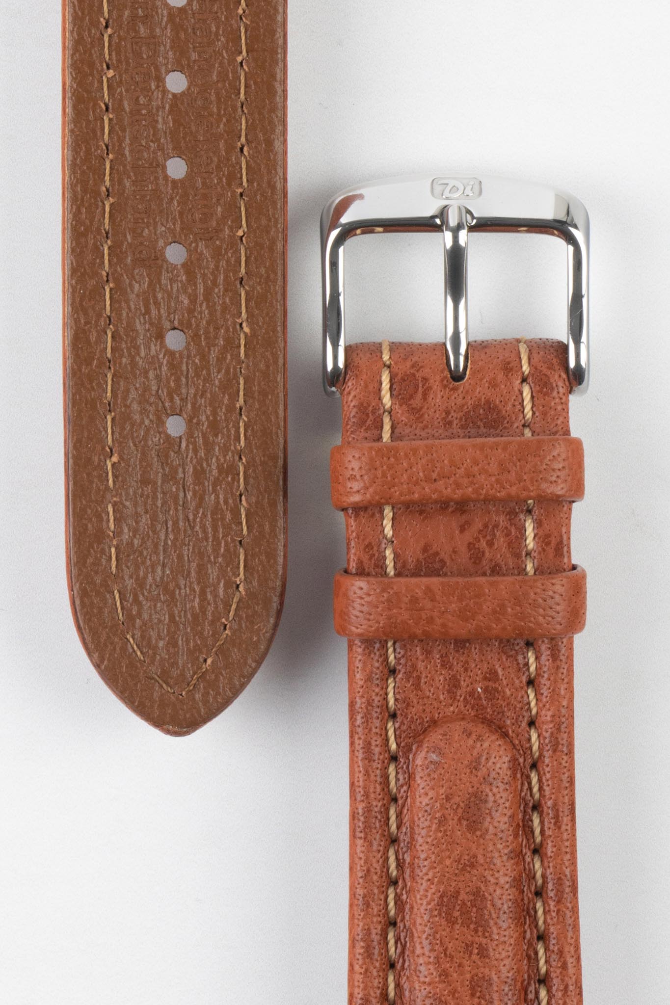 Di-Modell POLO SHERPA Waterproof Padded Leather Watch Strap in GOLD BROWN - Image 3