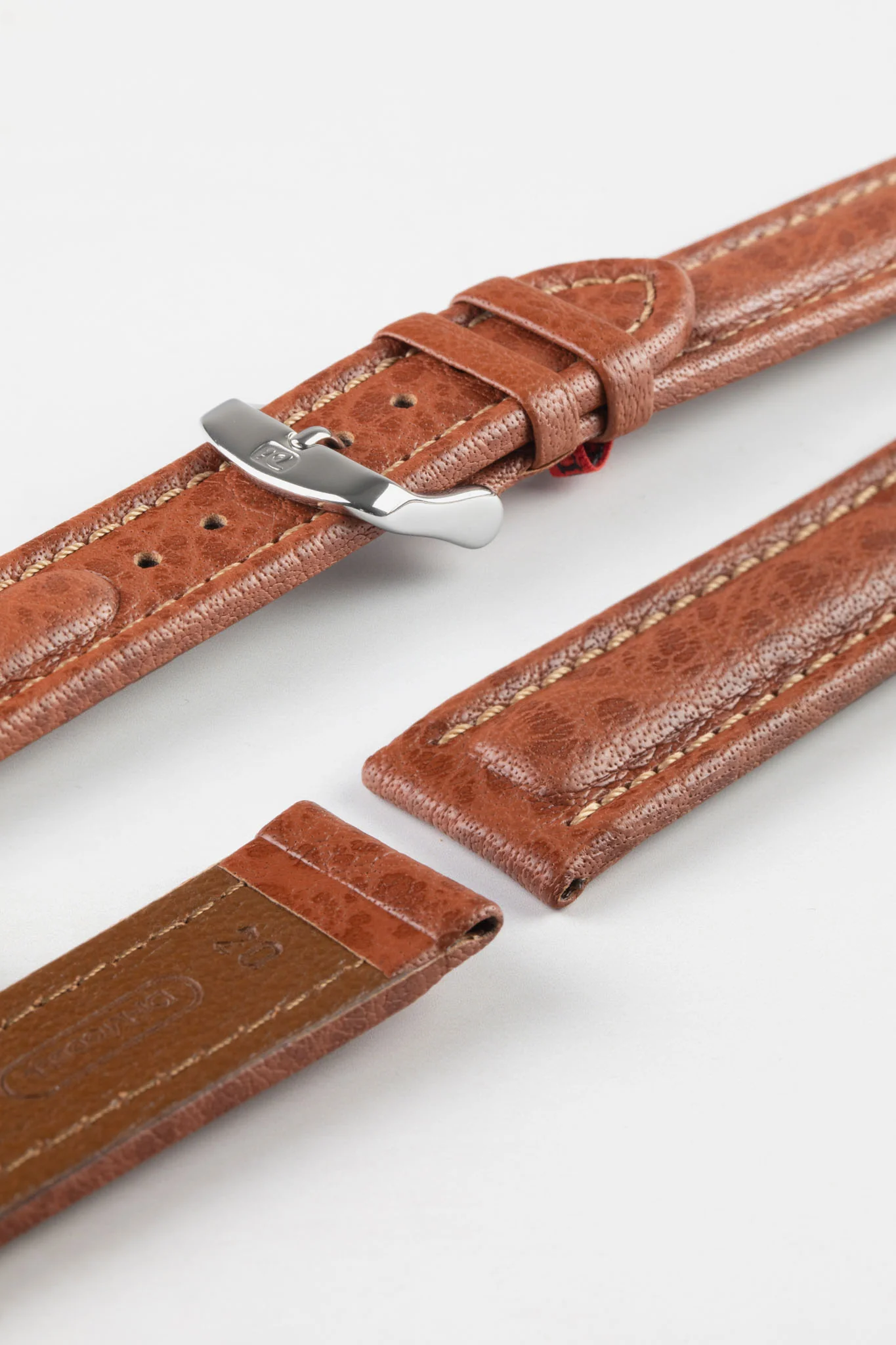 Di-Modell POLO SHERPA Waterproof Padded Leather Watch Strap in GOLD BROWN - Image 7
