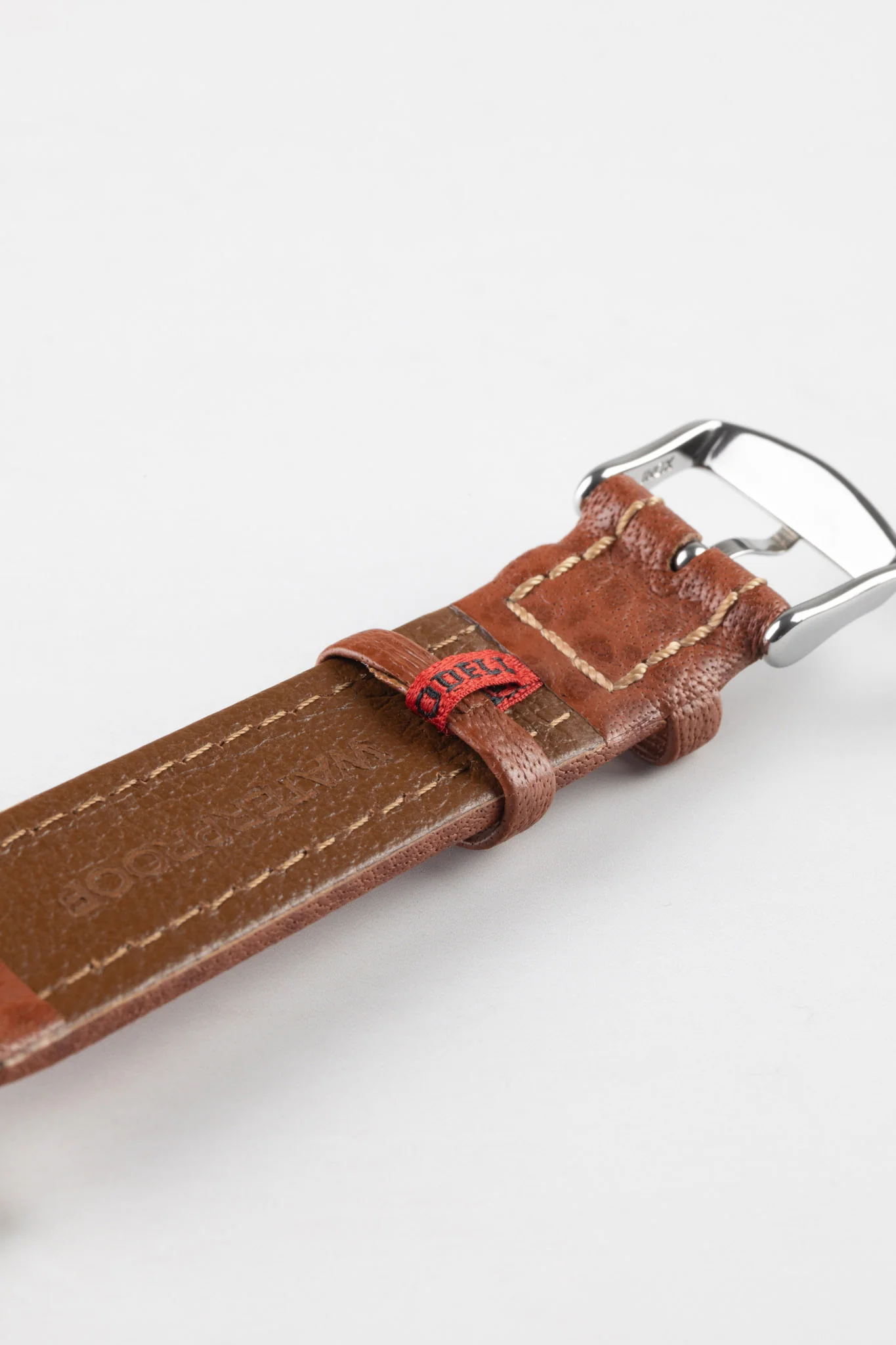 Di-Modell POLO SHERPA Waterproof Padded Leather Watch Strap in GOLD BROWN - Image 8