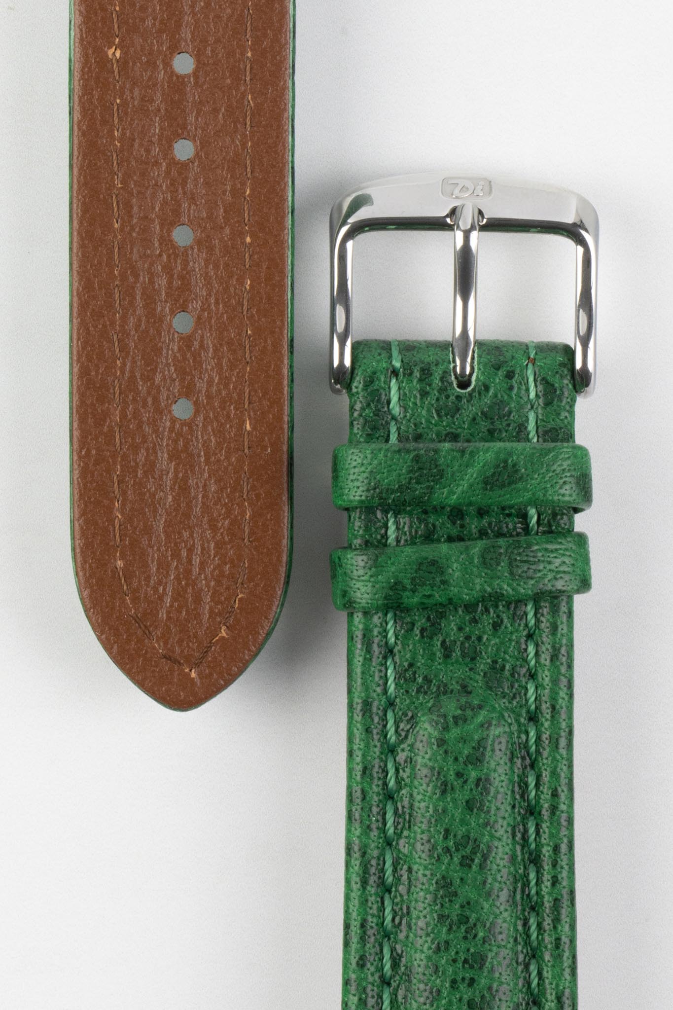 Di-Modell POLO SHERPA Waterproof Padded Leather Watch Strap in GREEN - Image 3