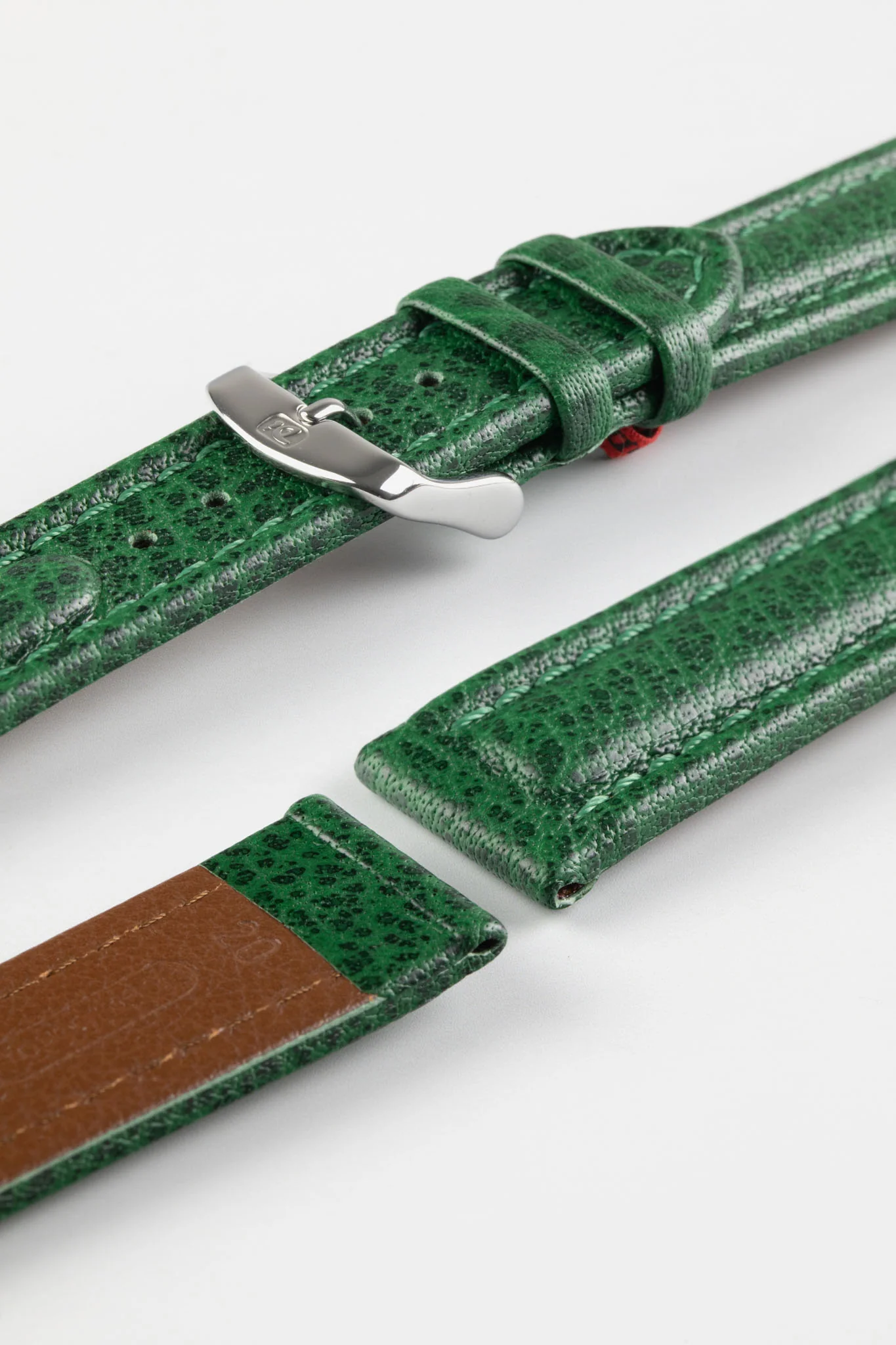 Di-Modell POLO SHERPA Waterproof Padded Leather Watch Strap in GREEN - Image 8