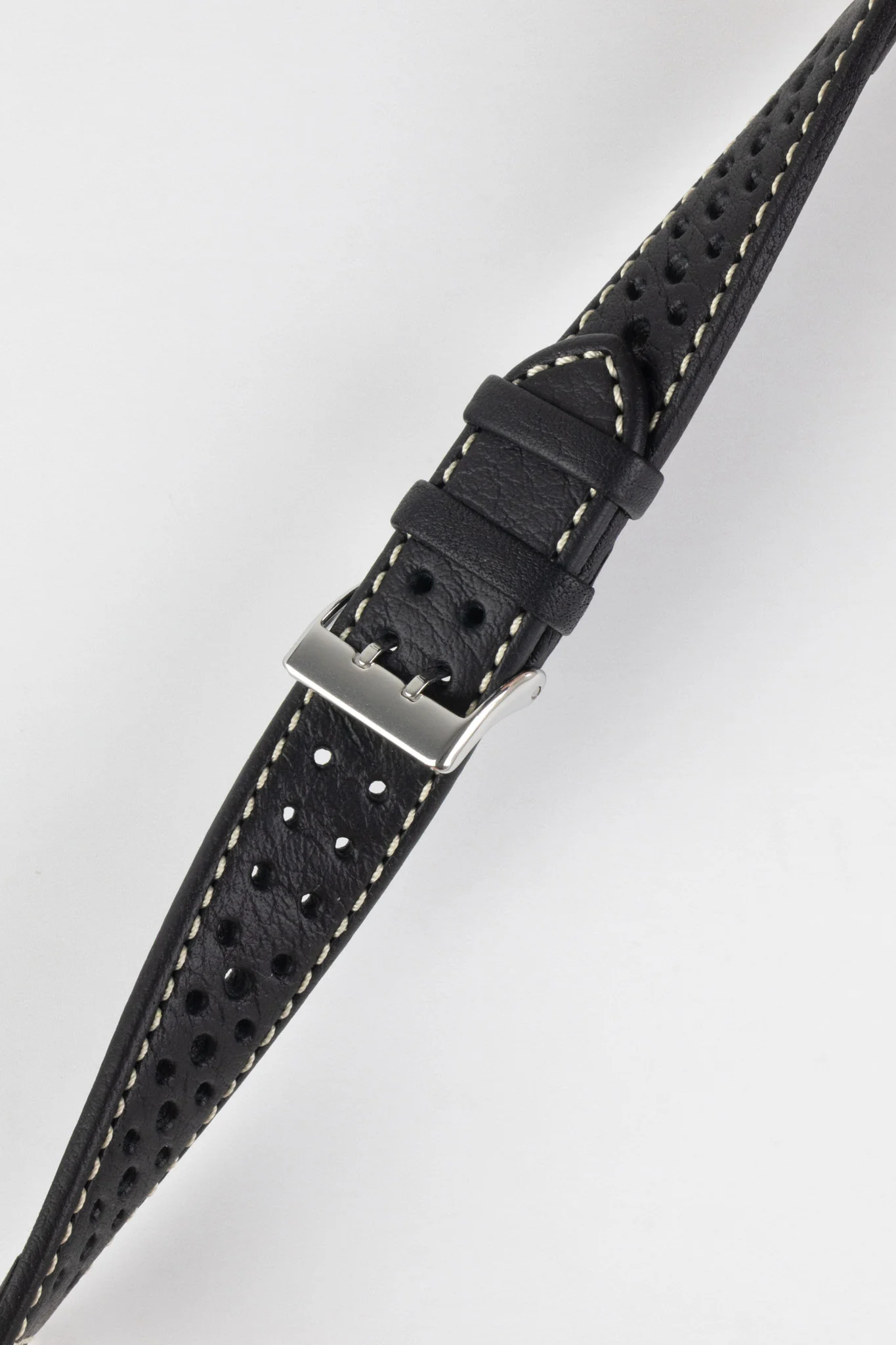 Di-Modell RALLYE Waterproof Sport Leather Watch Strap in BLACK / BEIGE - Image 5
