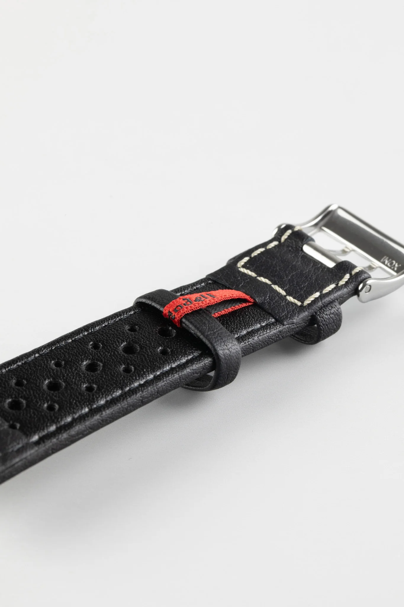 Di-Modell RALLYE Waterproof Sport Leather Watch Strap in BLACK / BEIGE - Image 7