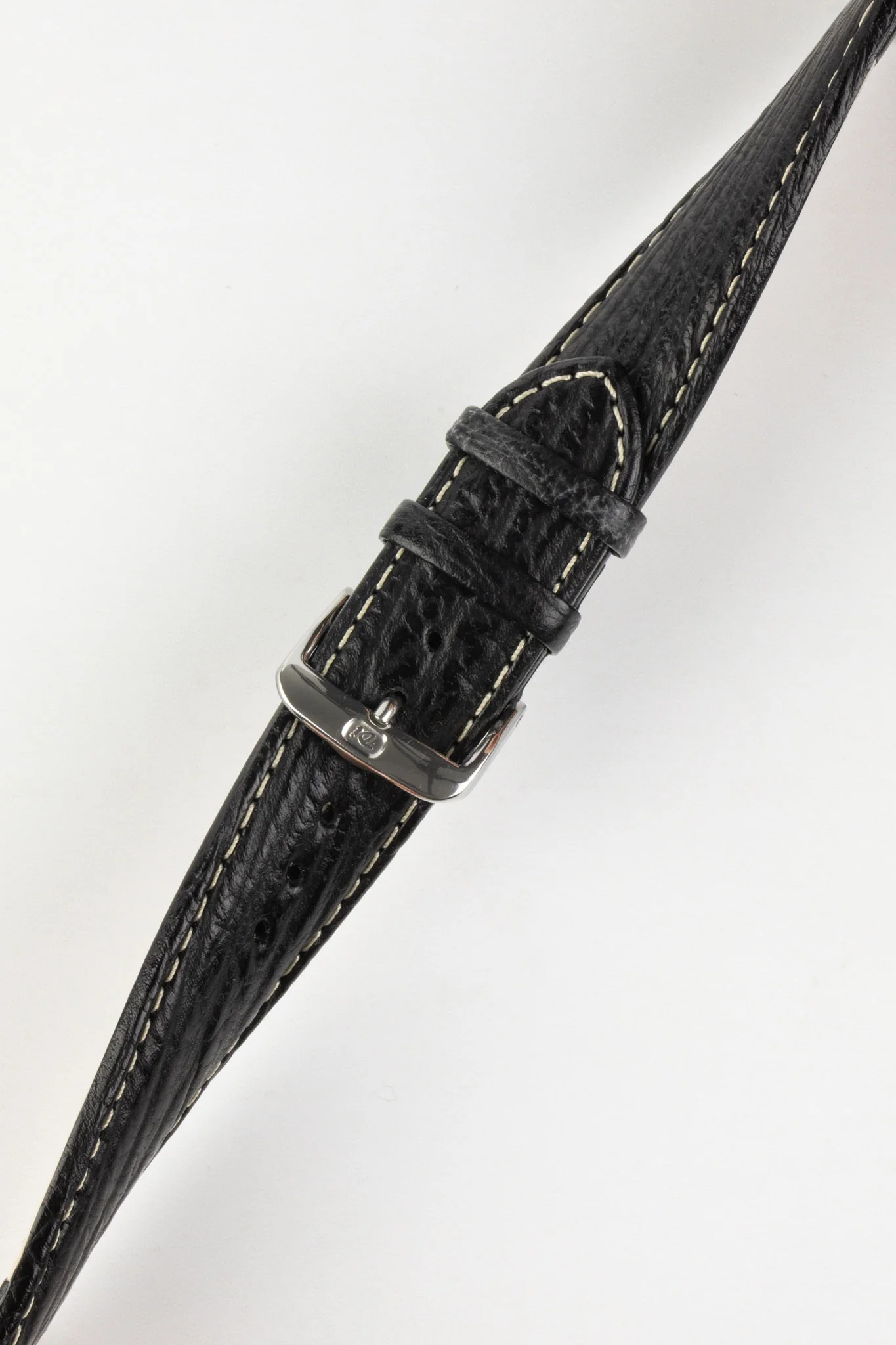 Di-Modell SHARKSKIN Waterproof Leather Watch Strap in BLACK - Image 4