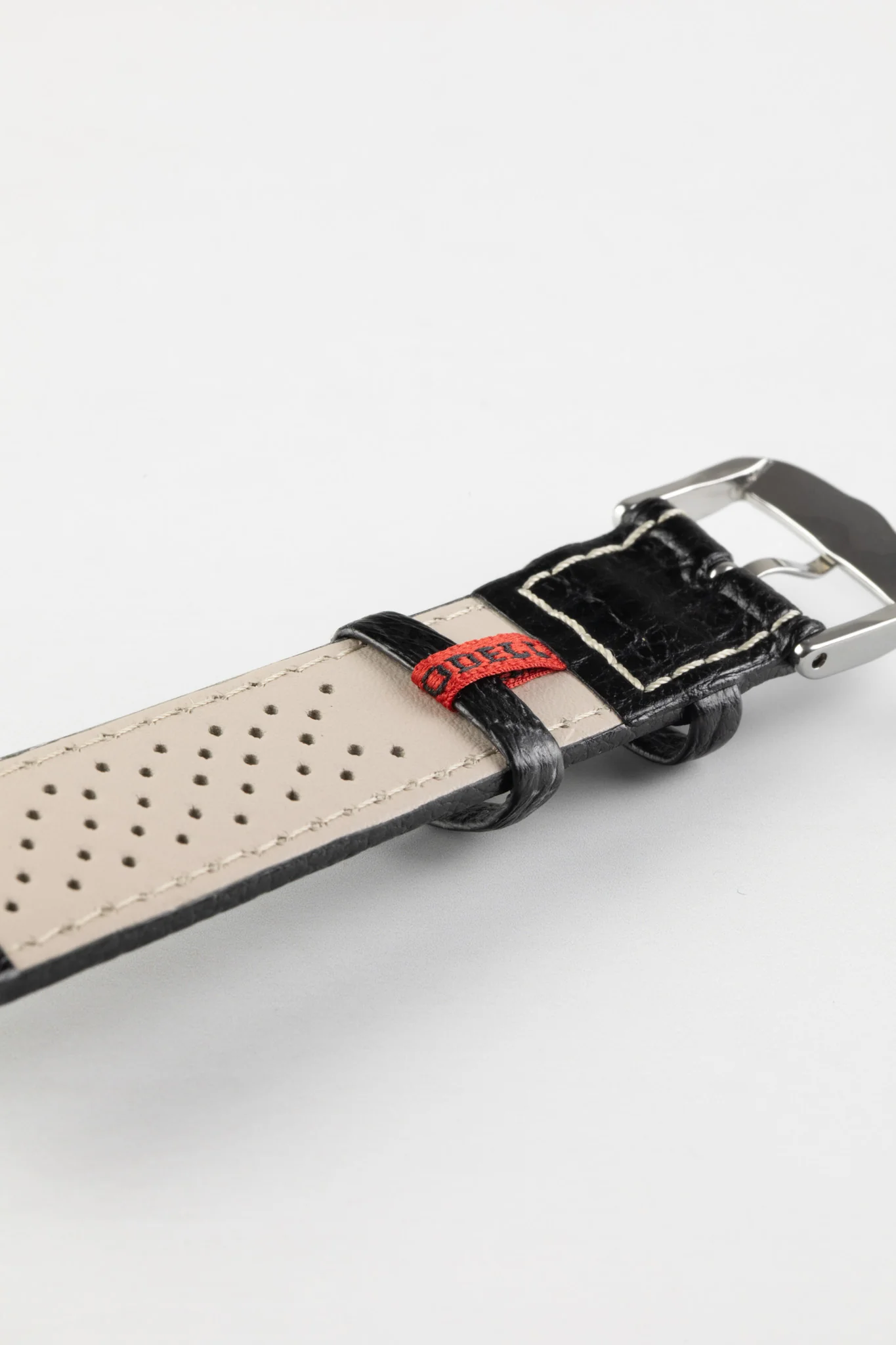 Di-Modell SHARKSKIN Waterproof Leather Watch Strap in BLACK - Image 6
