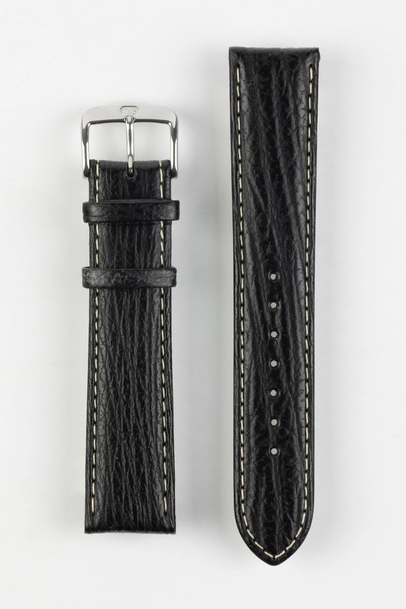 Di-Modell SHARKSKIN Waterproof Leather Watch Strap in BLACK - Image 7