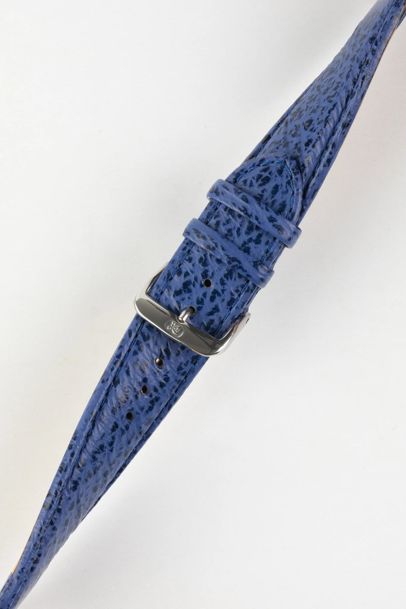 Di-Modell Genuine SHARK SKIN Waterproof Leather Watch Strap in NAVY - Image 4