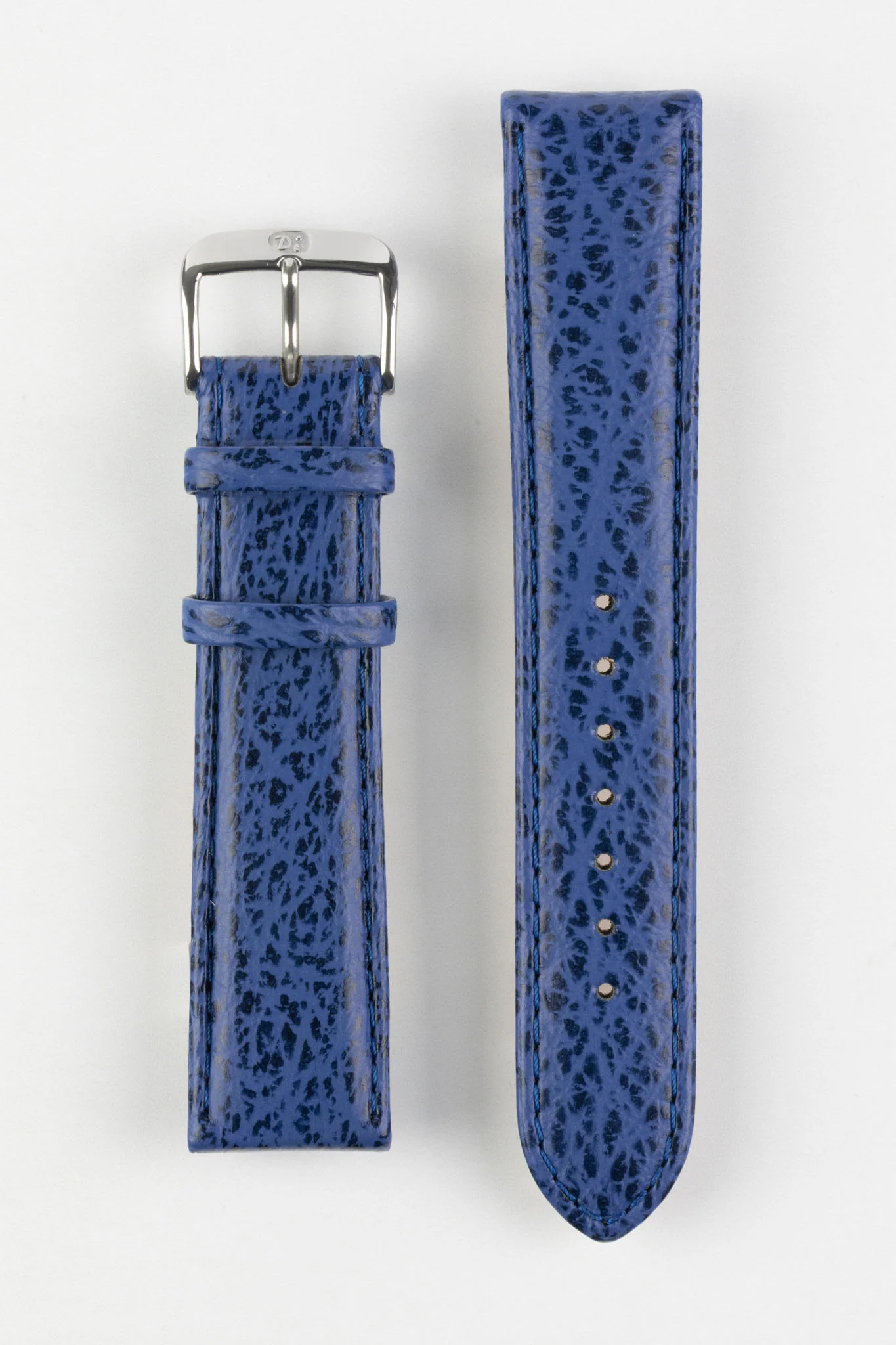 Di-Modell Genuine SHARK SKIN Waterproof Leather Watch Strap in NAVY - Image 7