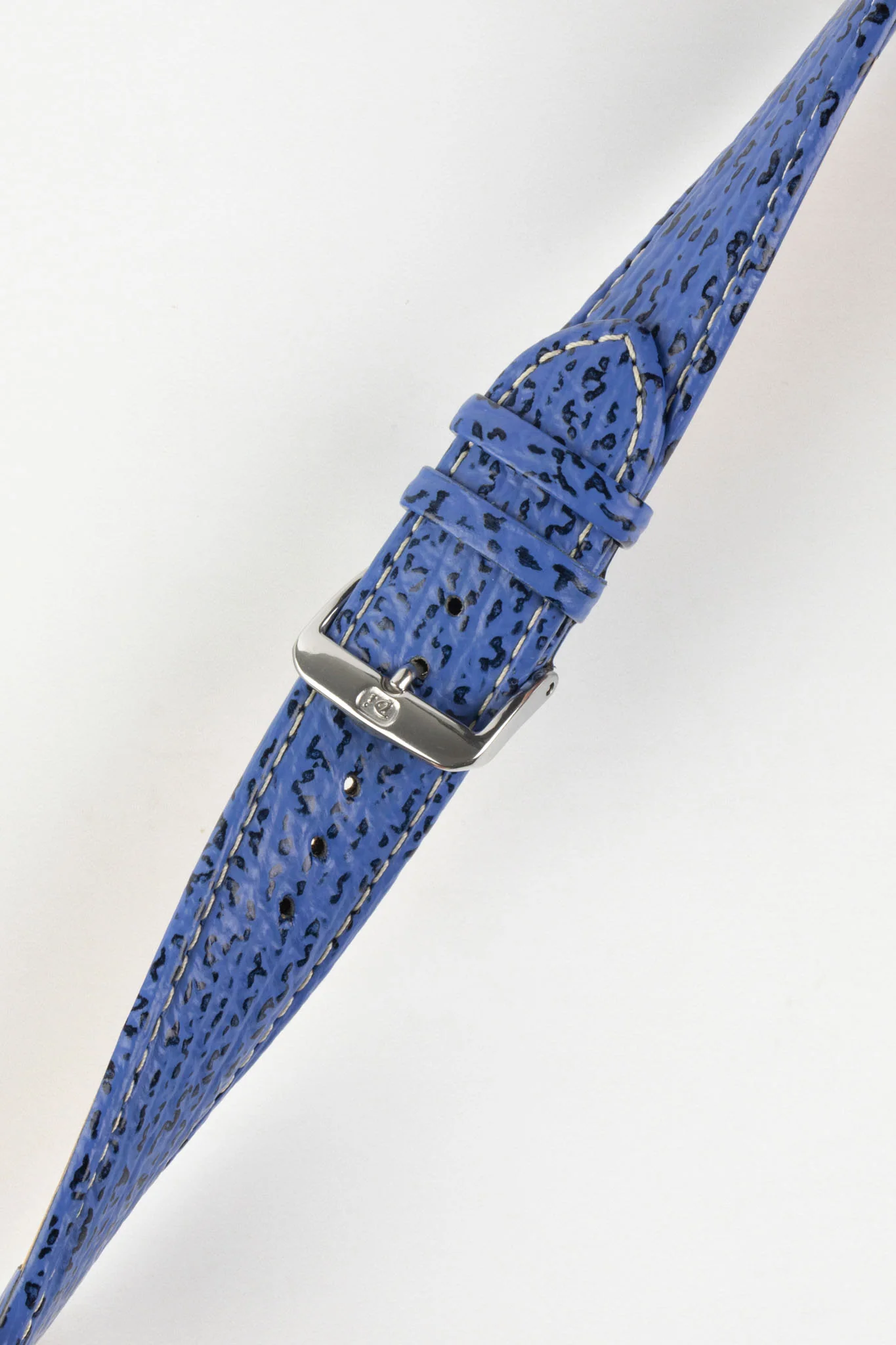 Di-Modell SHARKSKIN Waterproof Leather Watch Strap in ROYAL BLUE - Image 4