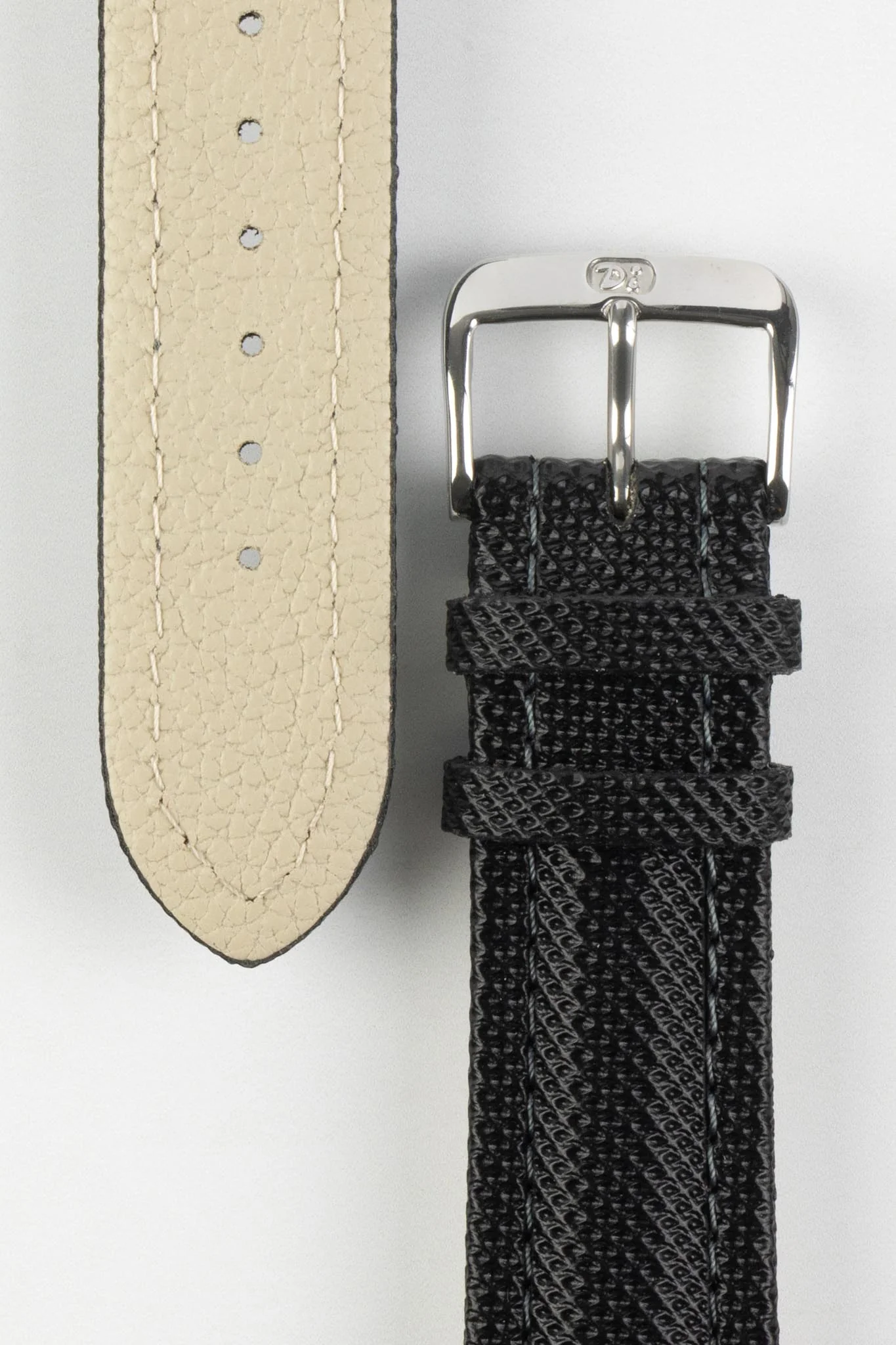 Di-Modell TRAVELLER PU Coated Nylon Waterproof Watch Strap in BLACK - Image 3