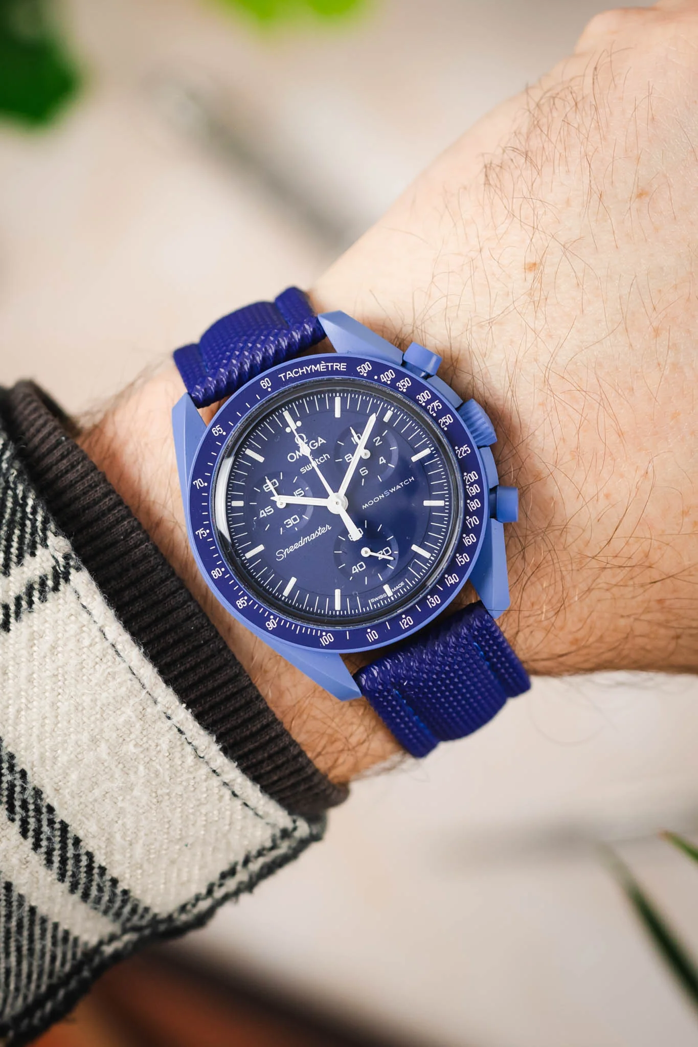 Di-Modell TRAVELLER PU Nylon Waterproof Watch Strap in BLUE - Image 2