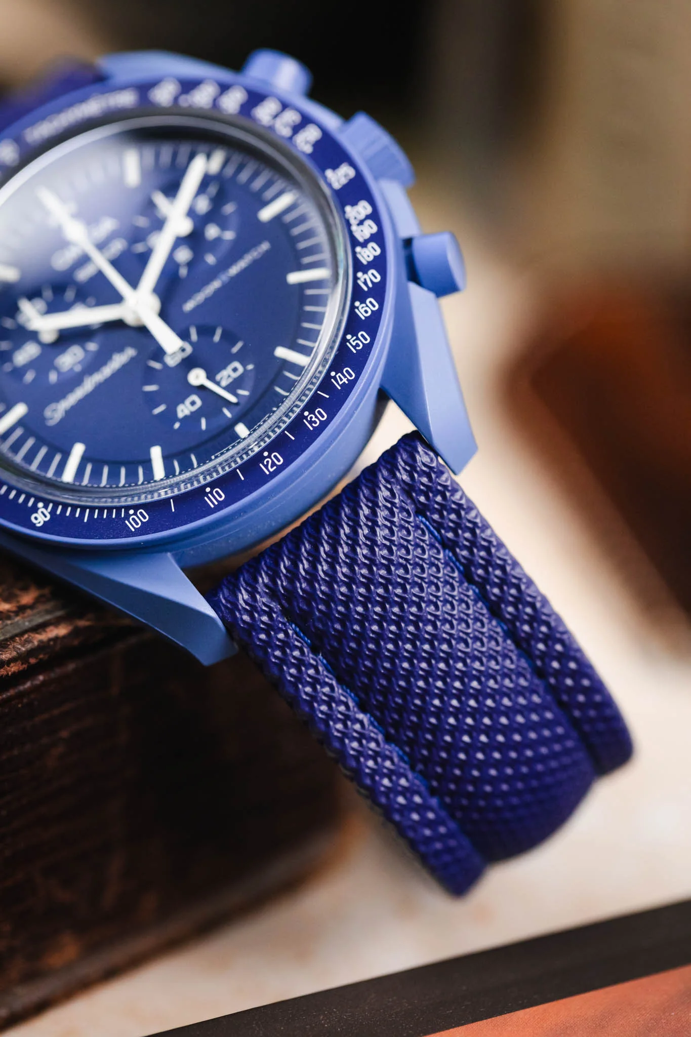 Di-Modell TRAVELLER PU Nylon Waterproof Watch Strap in BLUE - Image 6