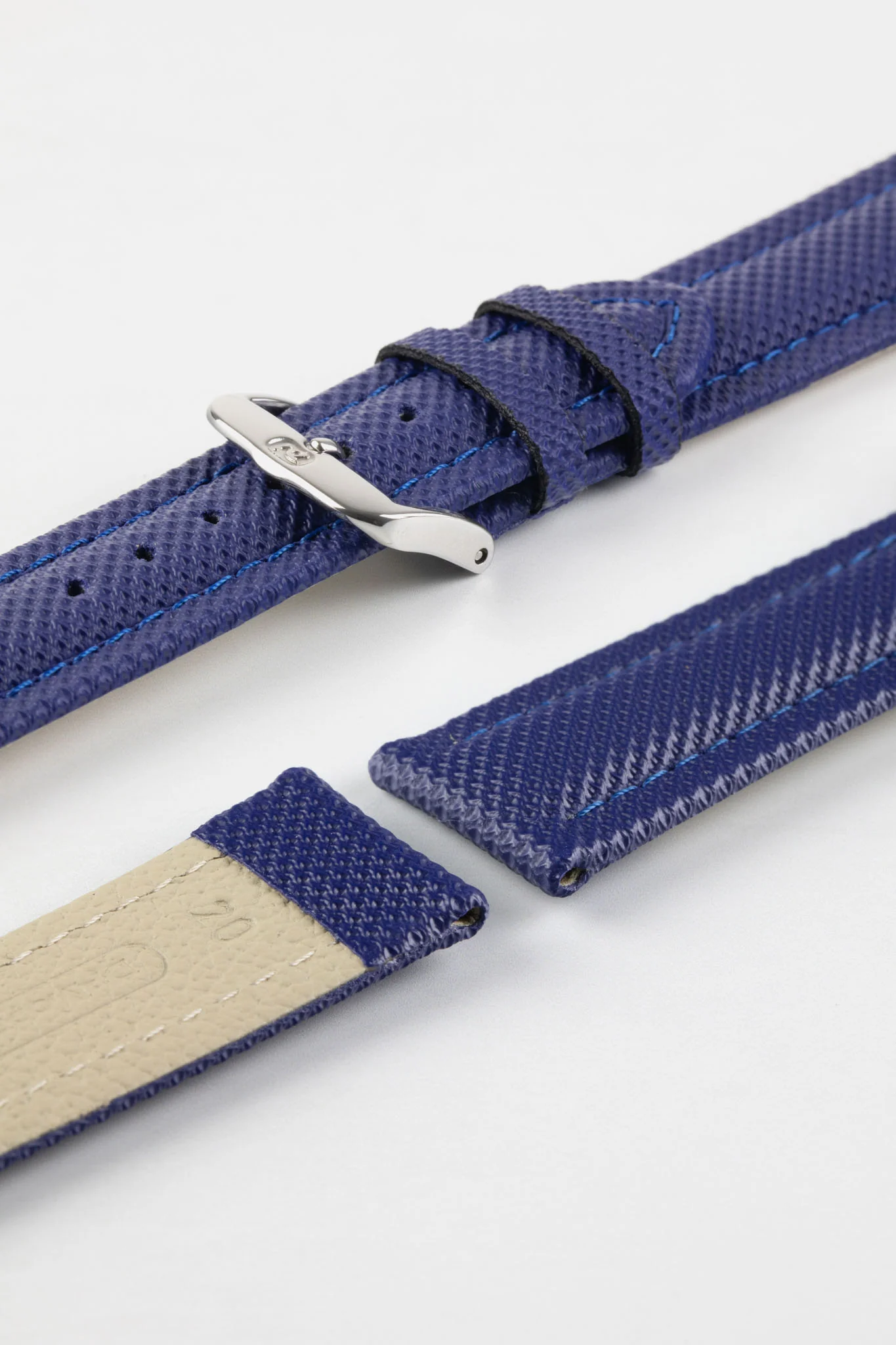 Di-Modell TRAVELLER PU Nylon Waterproof Watch Strap in BLUE - Image 7