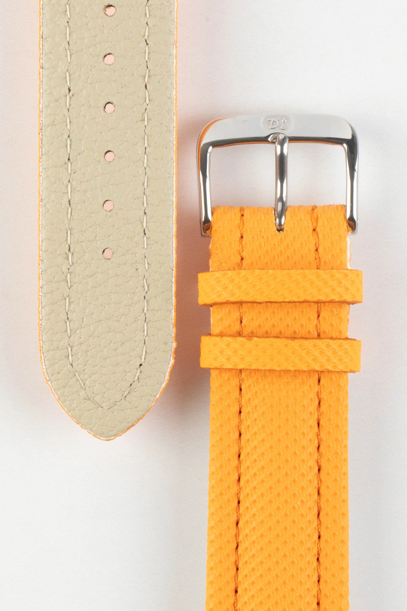 Di-Modell TRAVELLER PU Nylon Waterproof Watch Strap in ORANGE - Image 3