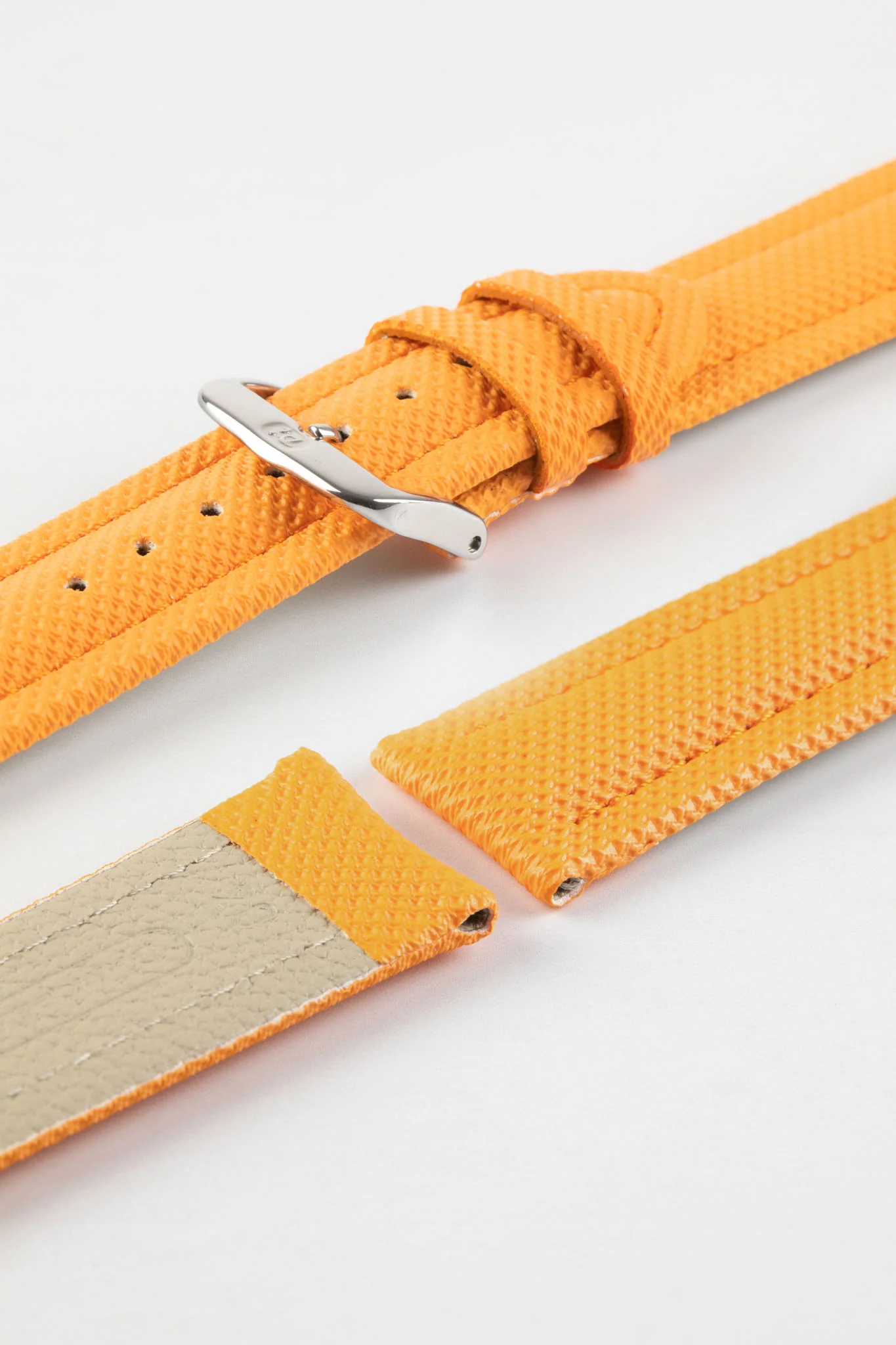 Di-Modell TRAVELLER PU Nylon Waterproof Watch Strap in ORANGE - Image 7