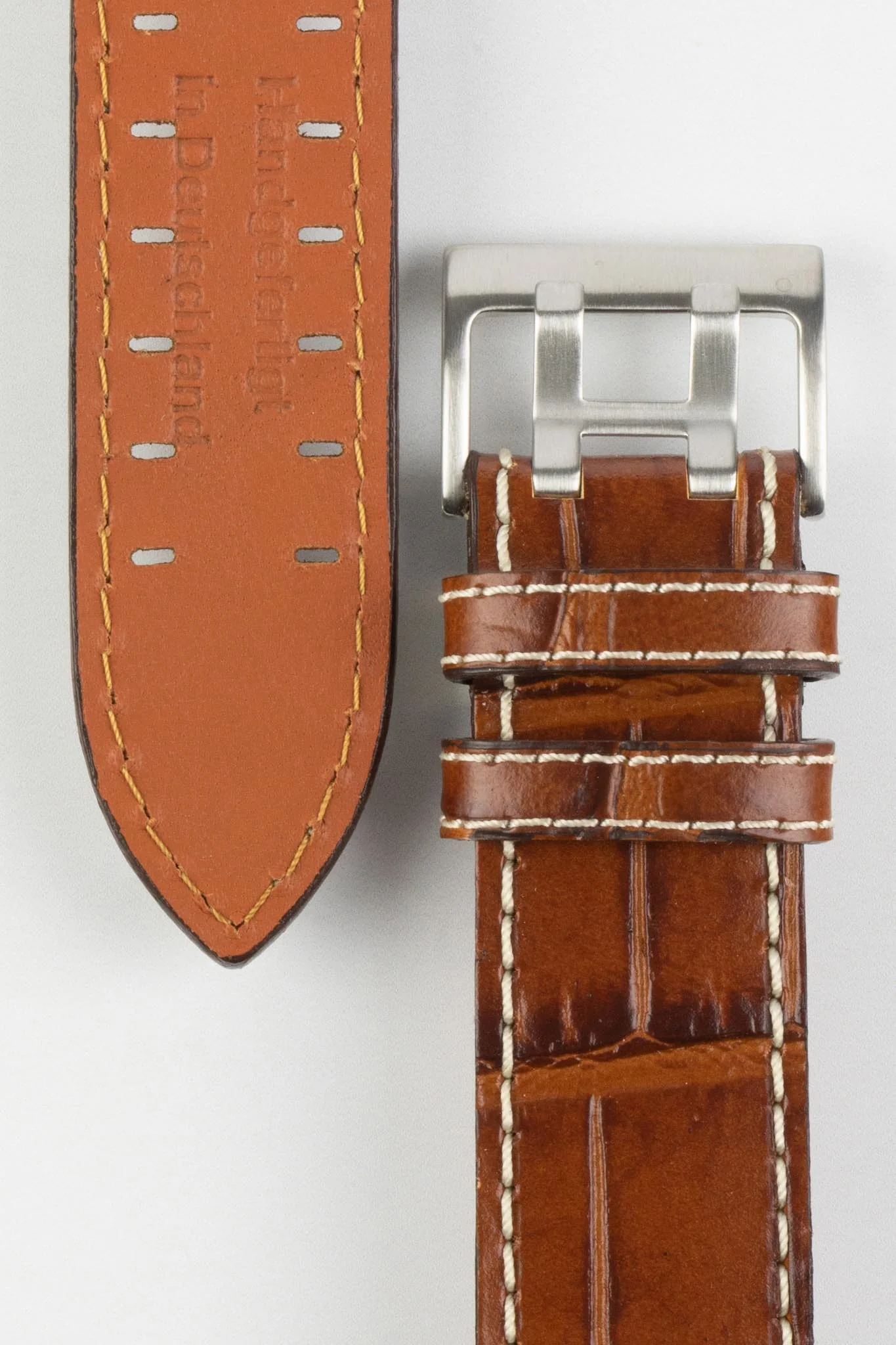 Di-Modell VENEZUELA Pilot Sport Watch Strap in GOLD BROWN - Image 2