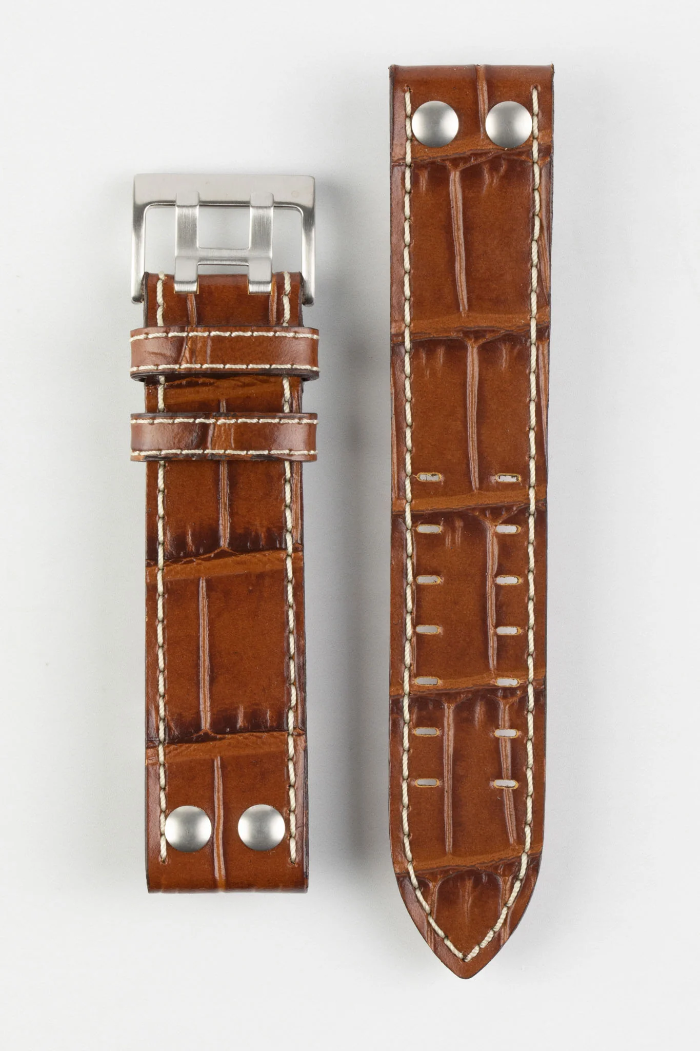 Di-Modell VENEZUELA Pilot Sport Watch Strap in GOLD BROWN - Image 5