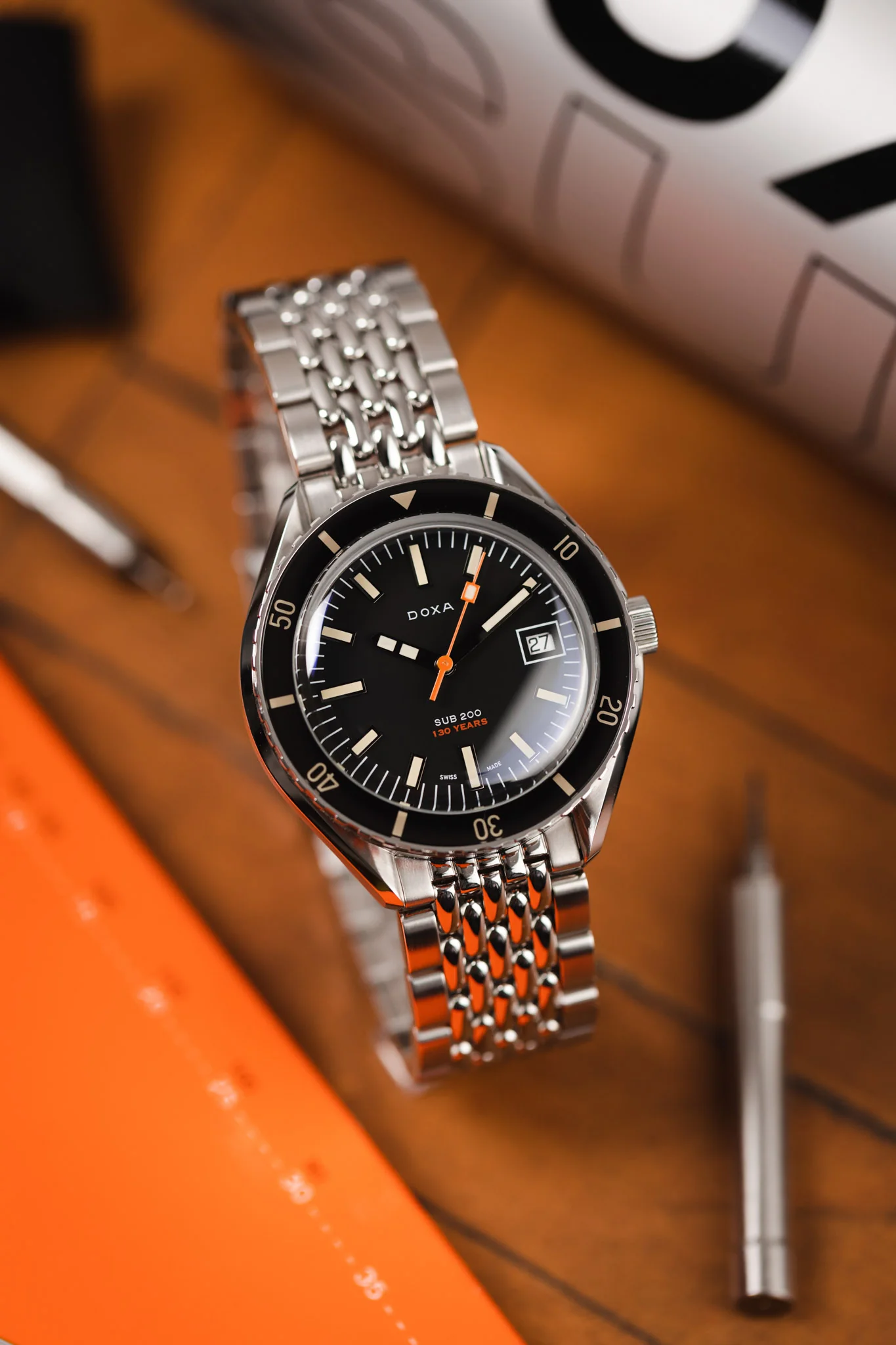 DOXA 799.10.101.LE.10 Sub 200 130th Anniversary 42mm Automatic Watch - Black Dial - Image 7