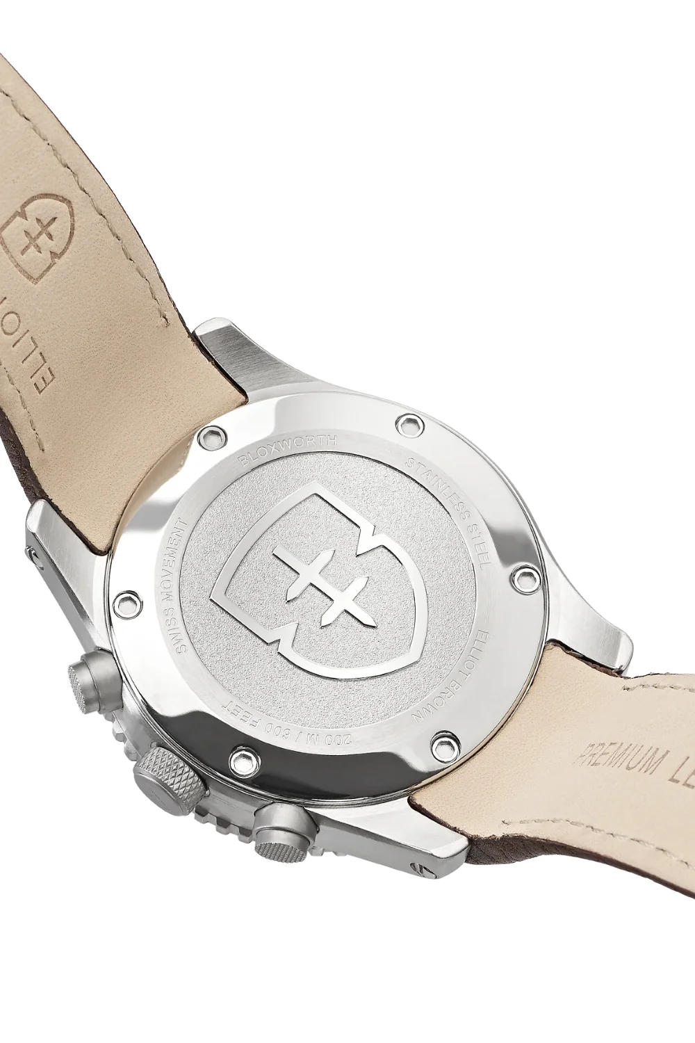 ELLIOT BROWN 929-015-L16 Bloxworth 44mm Stainless Steel Quartz Chronograph - Grey Dial - Image 4
