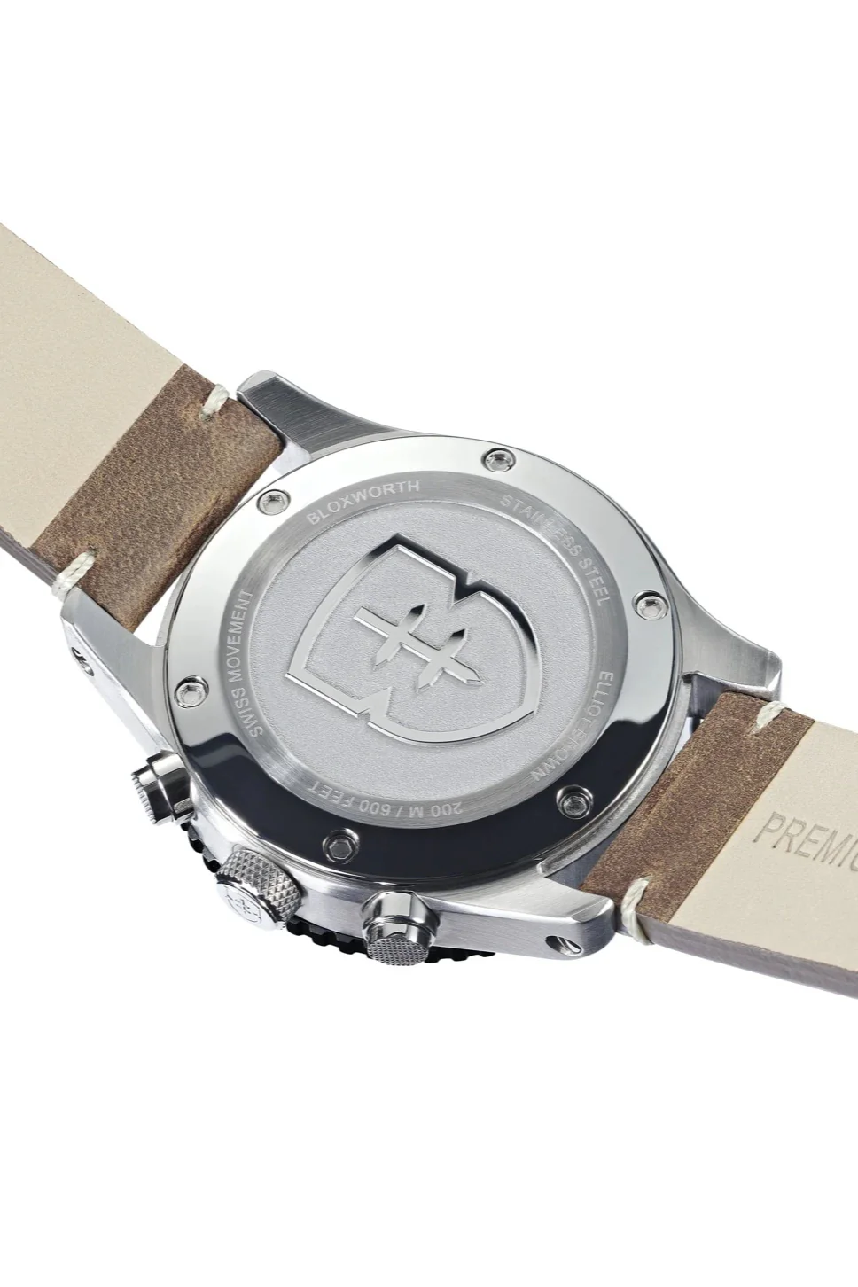 ELLIOT BROWN 929-016-L21 Bloxworth 44mm Stainless Steel Quartz Chronograph - Brown Leather Strap - Image 4