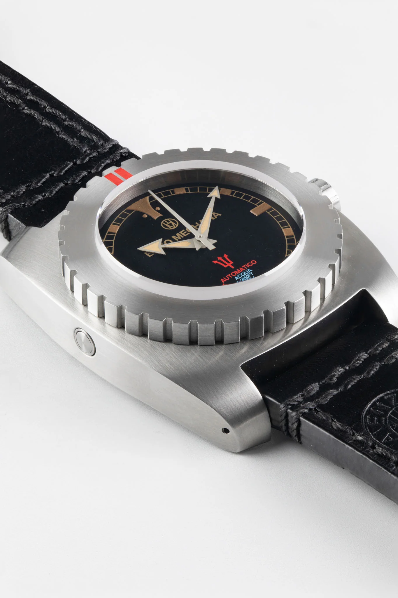 Enzo Mechana ACQUA 500m Peace Collection Automatic Watch - Matt BLACK Dial (Non-Lumed) - Image 3