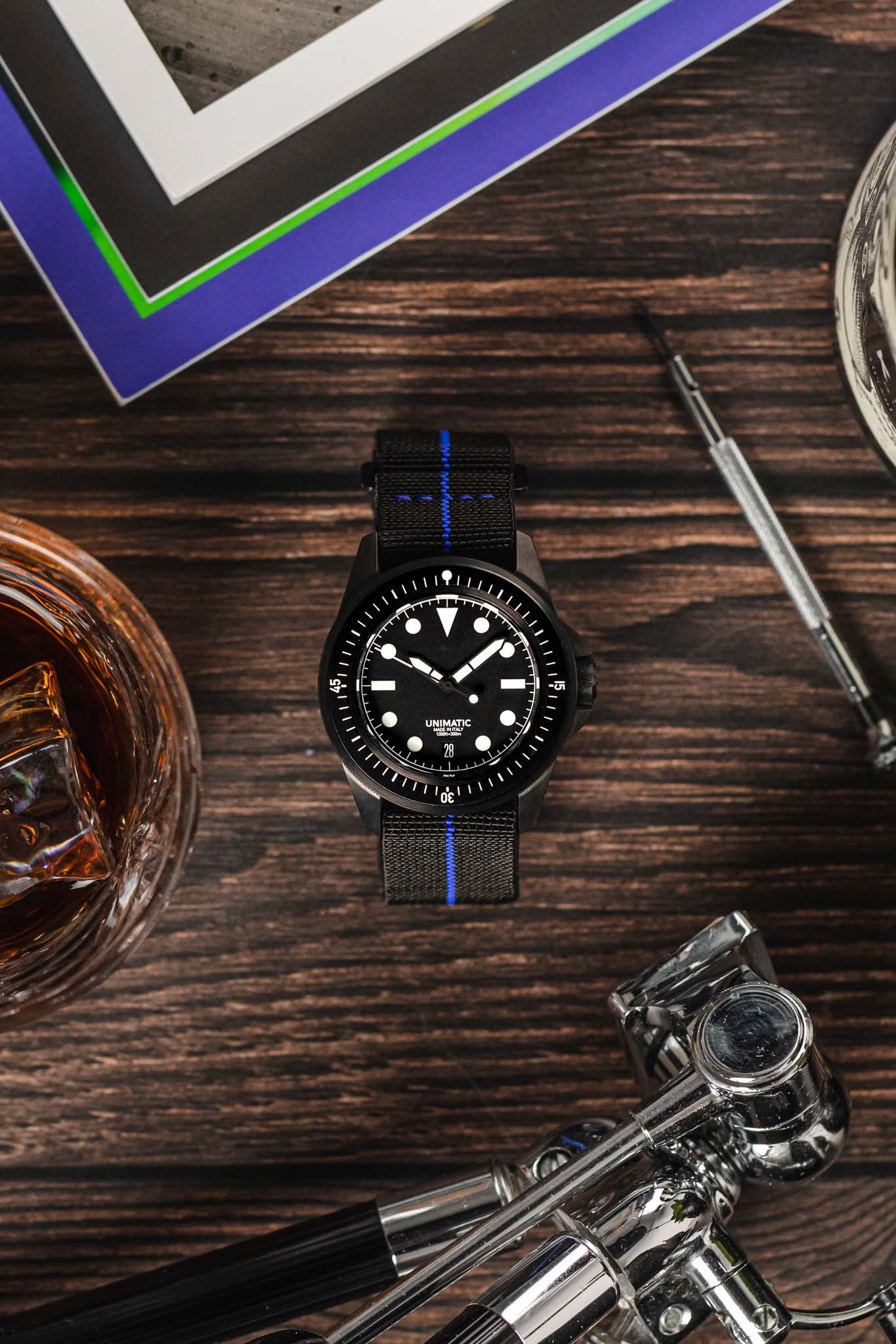 Erika's Originals BLACK OPS MN™ Strap with BLUE Centerline - BLACK Hardware - Image 4