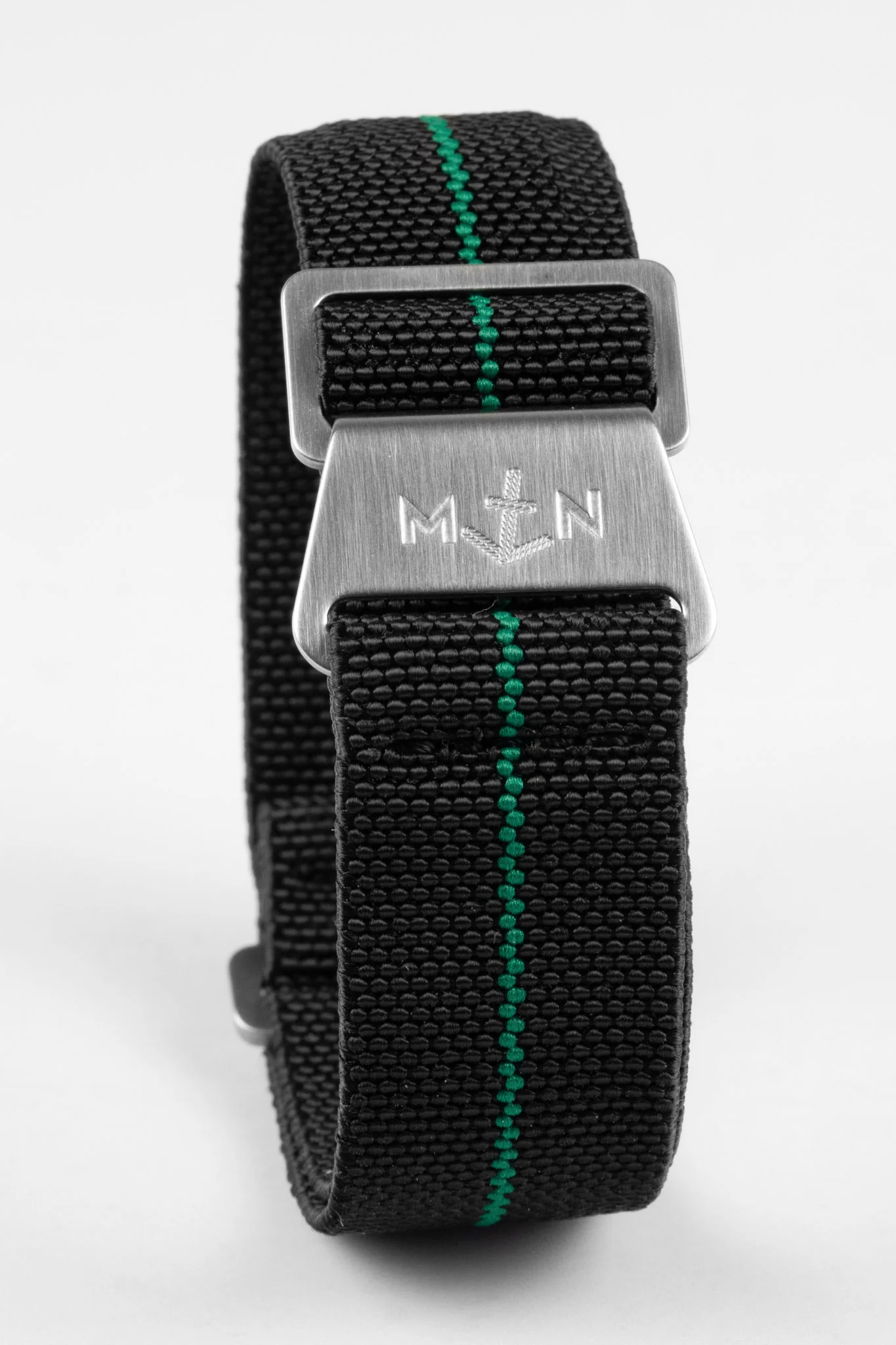 Erika's Originals BLACK OPS MN™ Strap with GREEN Centerline - BRUSHED Hardware - Image 3