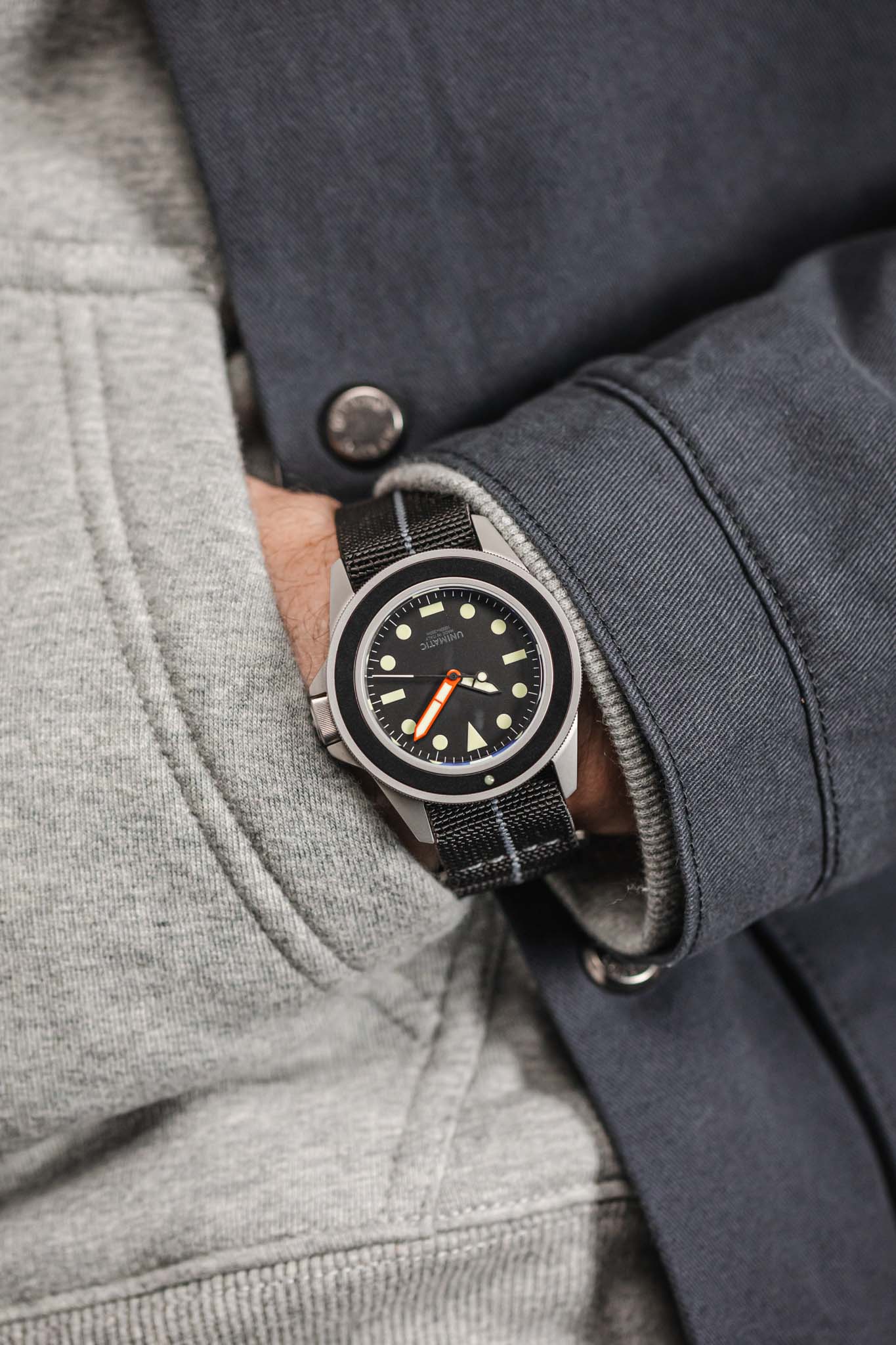Erika's Originals BLACK OPS MN™ Strap with GREY Centerline - BRUSHED Hardware - Image 6