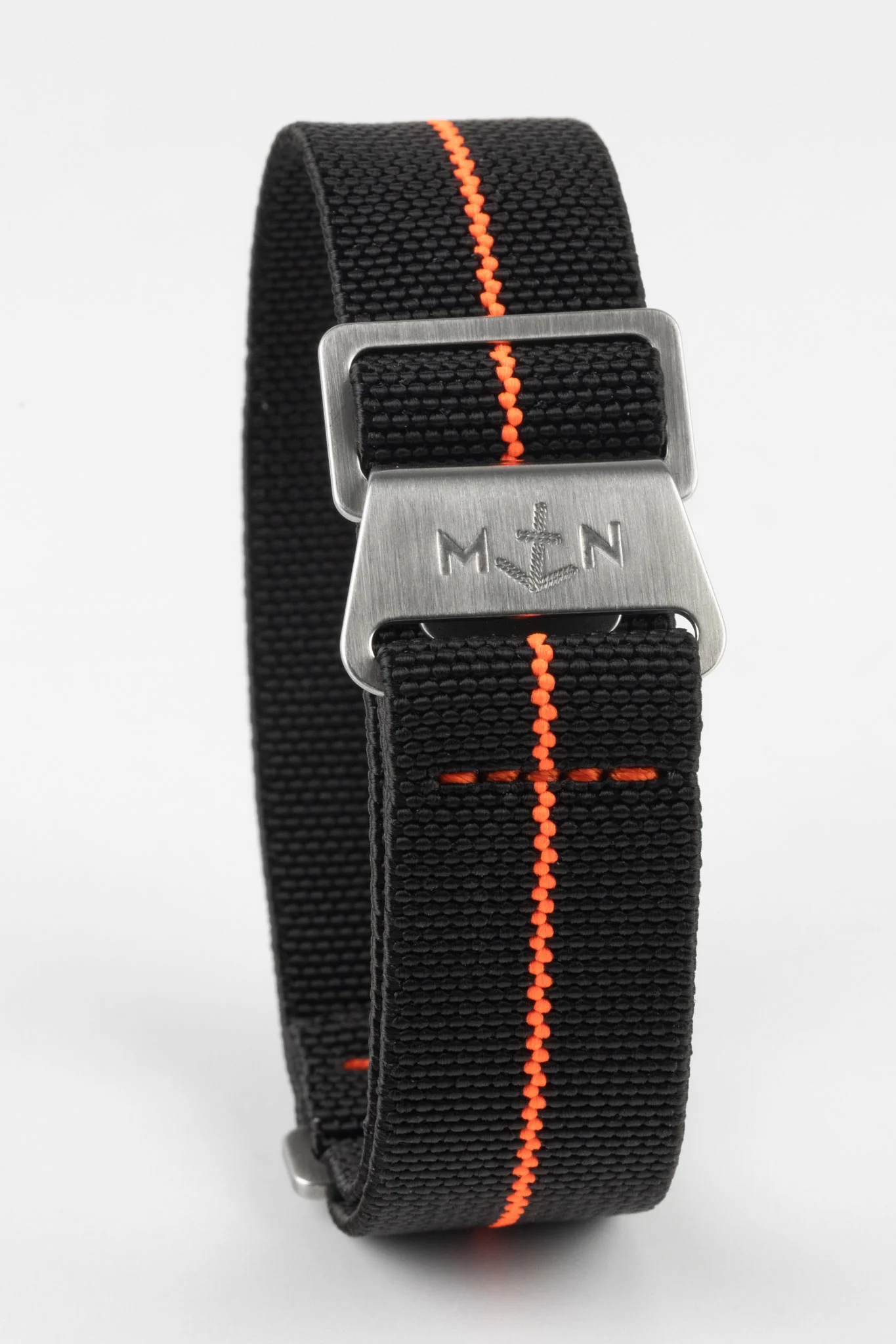 Erika's Originals BLACK OPS MN™ Strap with HOT ORANGE Centerline - BRUSHED Hardware - Image 5