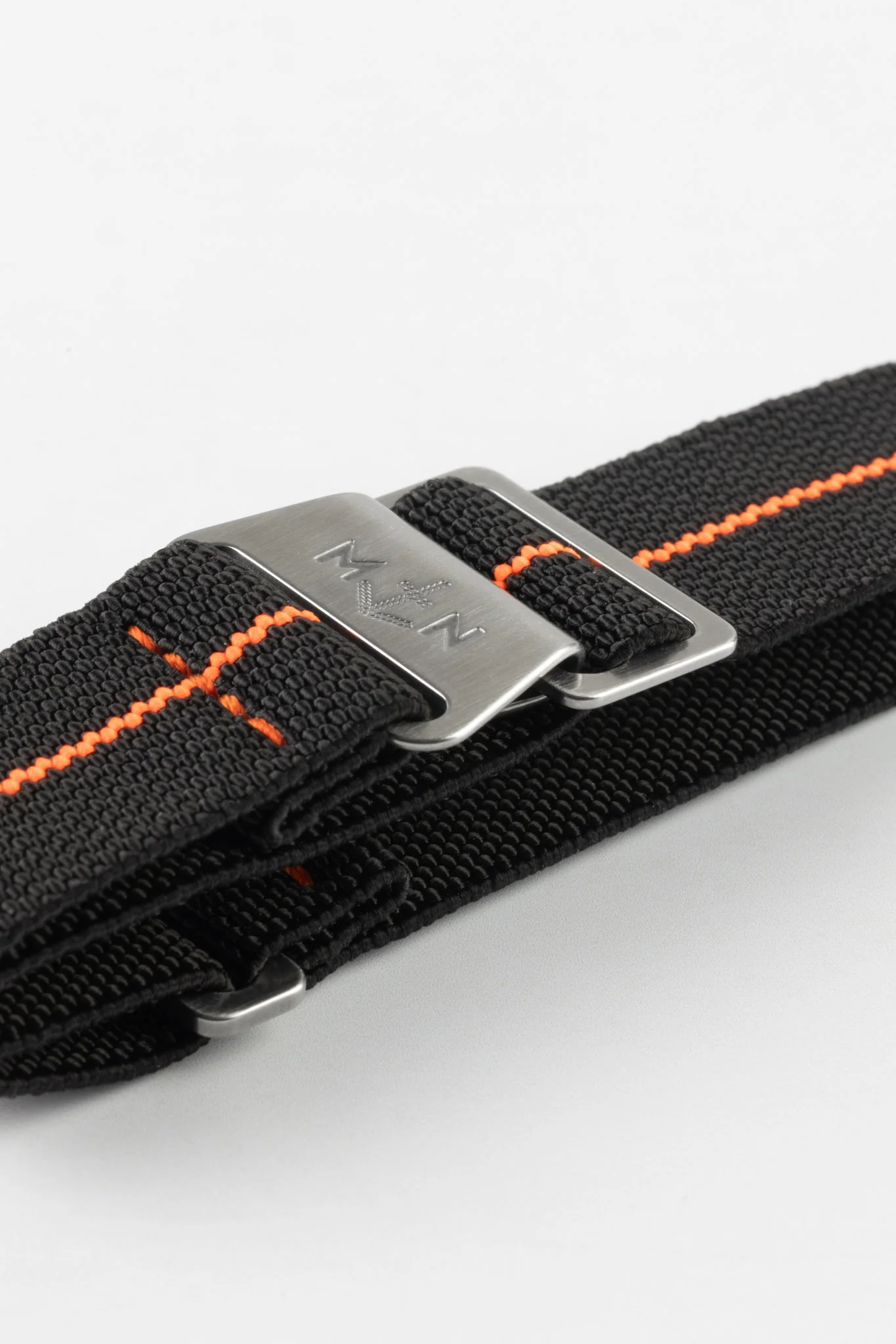 Erika's Originals BLACK OPS MN™ Strap with HOT ORANGE Centerline - BRUSHED Hardware - Image 7