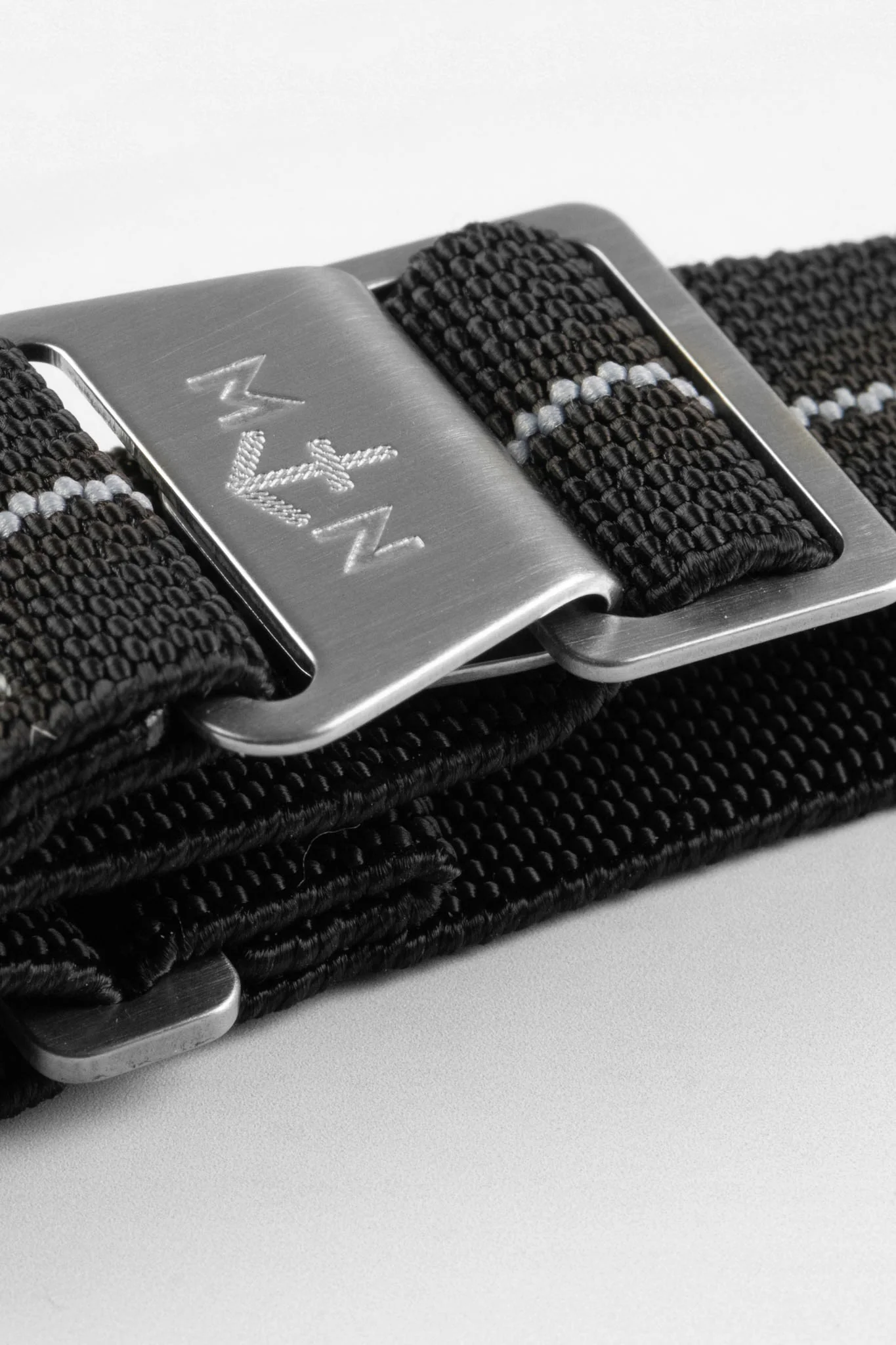Erika's Originals BLACK OPS MN™ Strap with LIGHT GREY Centerline - BRUSHED Hardware - Image 5