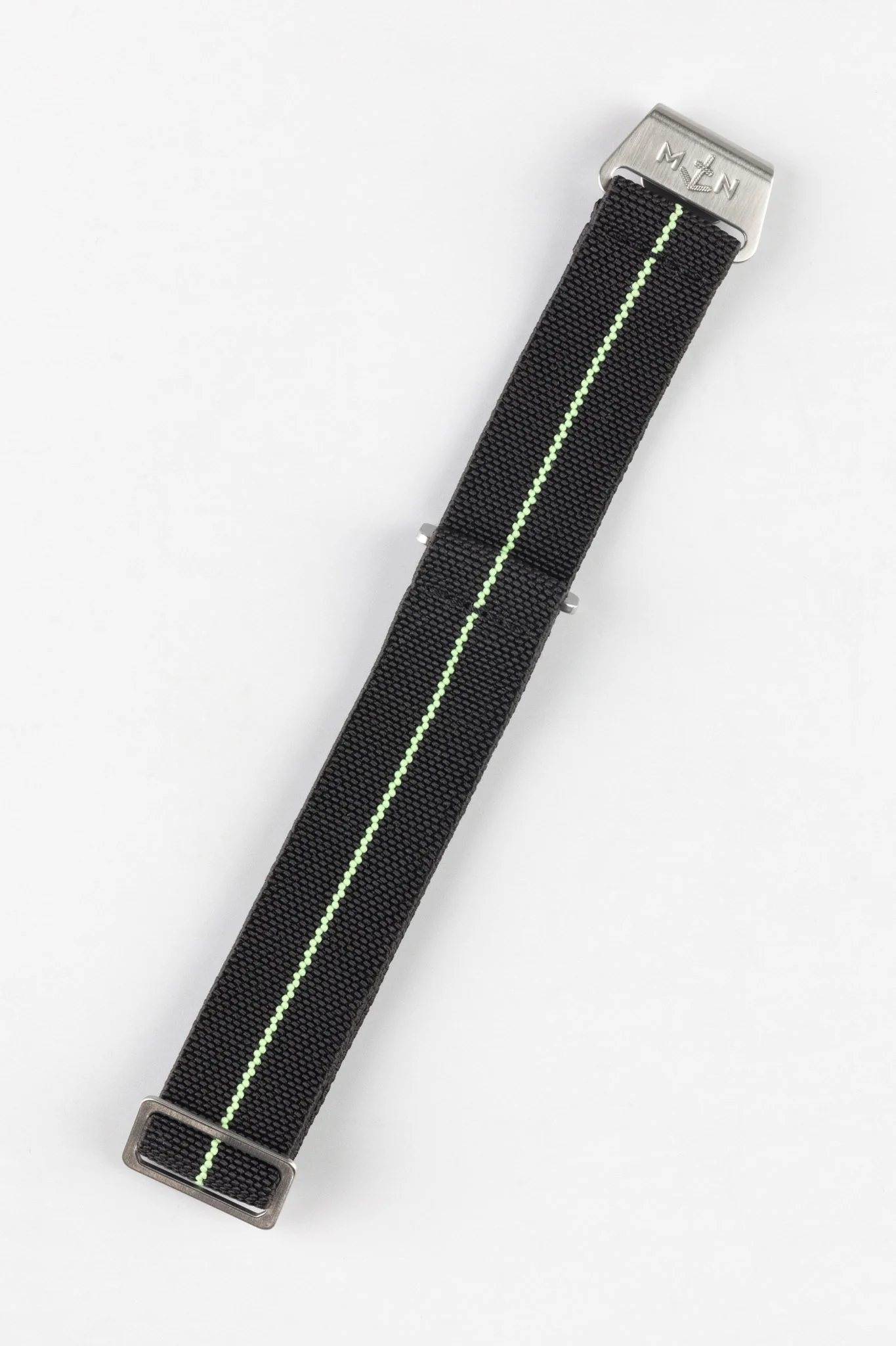 Erika's Originals BLACK OPS MN™ Strap with MINT GREEN Centerline - BRUSHED Hardware - Image 3