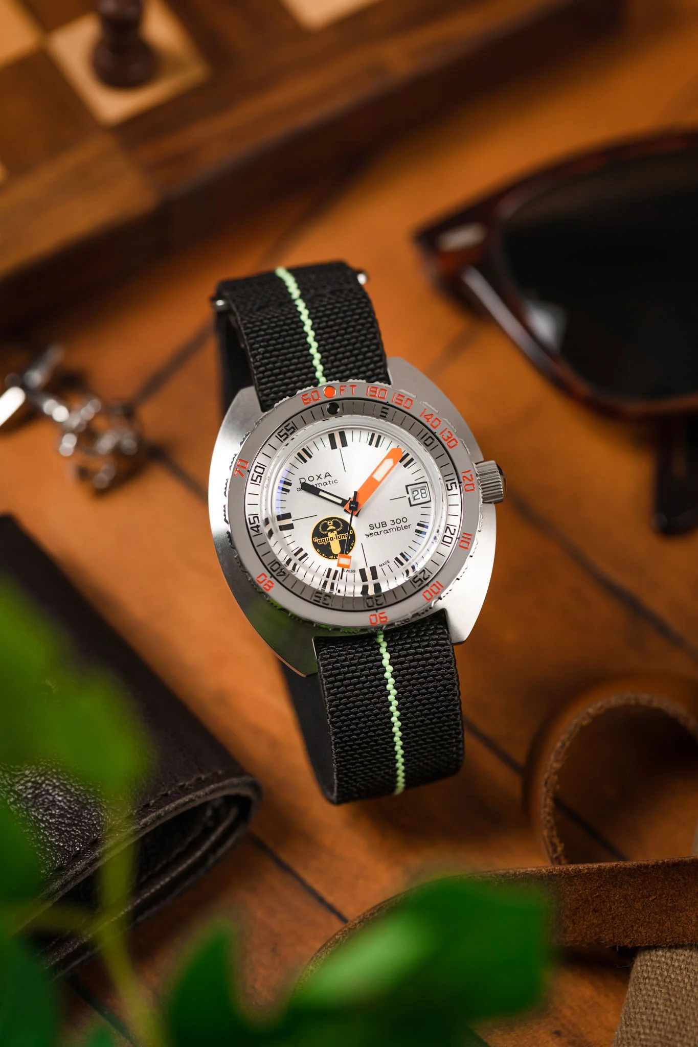 Erika's Originals BLACK OPS MN™ Strap with MINT GREEN Centerline - BRUSHED Hardware - Image 4