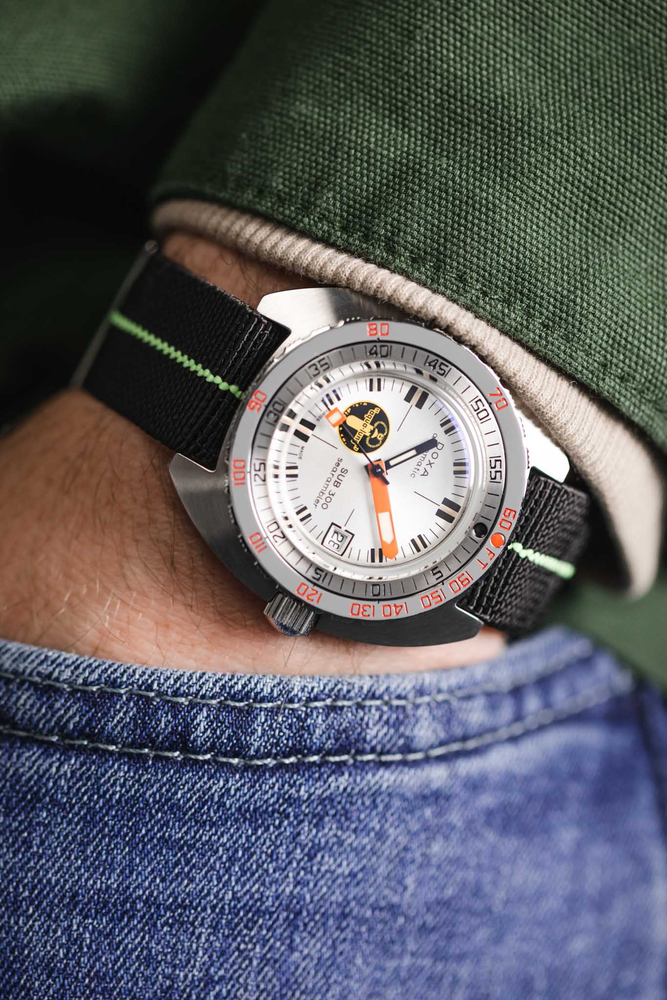 Erika's Originals BLACK OPS MN™ Strap with MINT GREEN Centerline - BRUSHED Hardware - Image 7