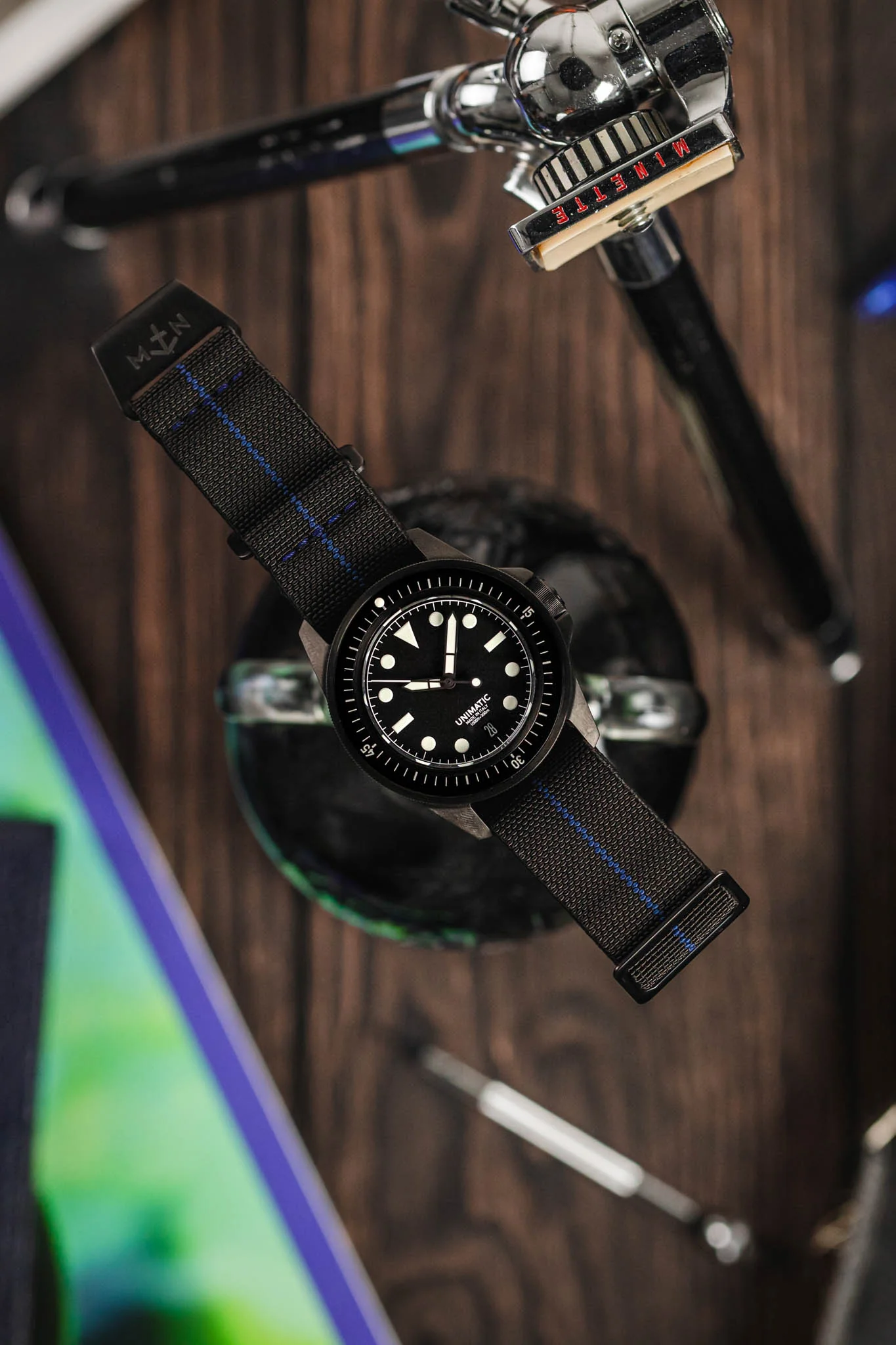 Erika's Originals BLACK OPS MN™ Strap with NAVY Centerline - BLACK Hardware - Image 4