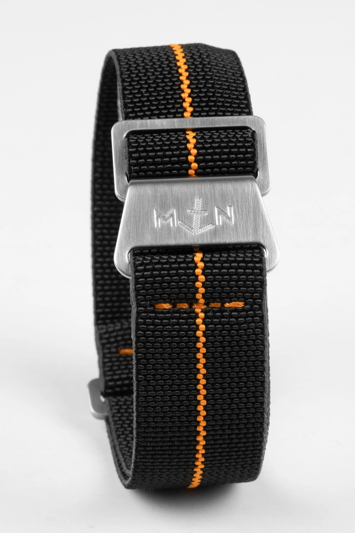 Erika's Originals BLACK OPS MN™ Strap with ORANGE Centerline - BRUSHED Hardware - Image 3