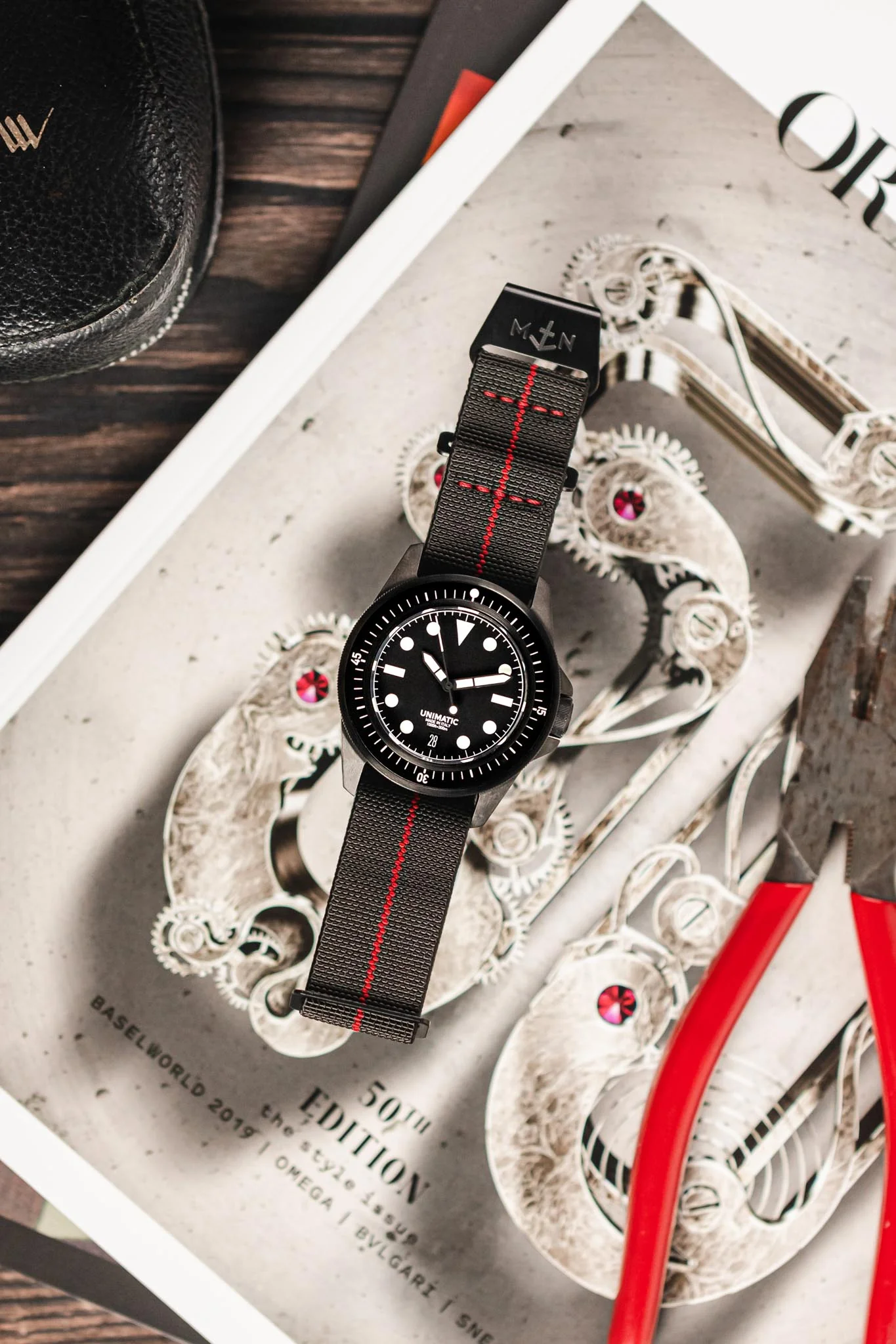 Erika's Originals BLACK OPS MN™ Strap with RED Centerline - BLACK Hardware - Image 4