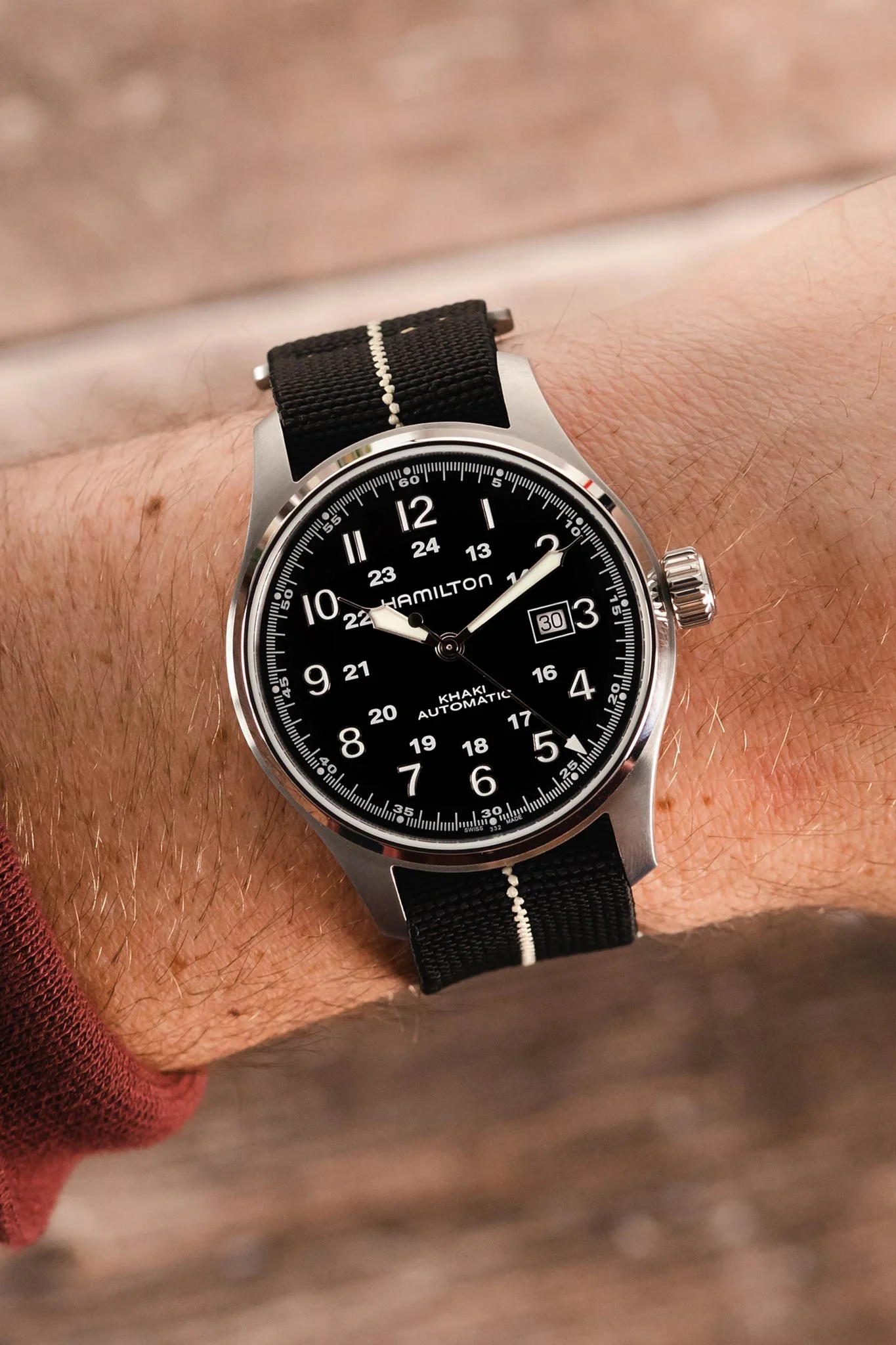 Erika's Originals BLACK OPS MN™ Strap with SAND Centerline - BRUSHED Hardware - Image 2